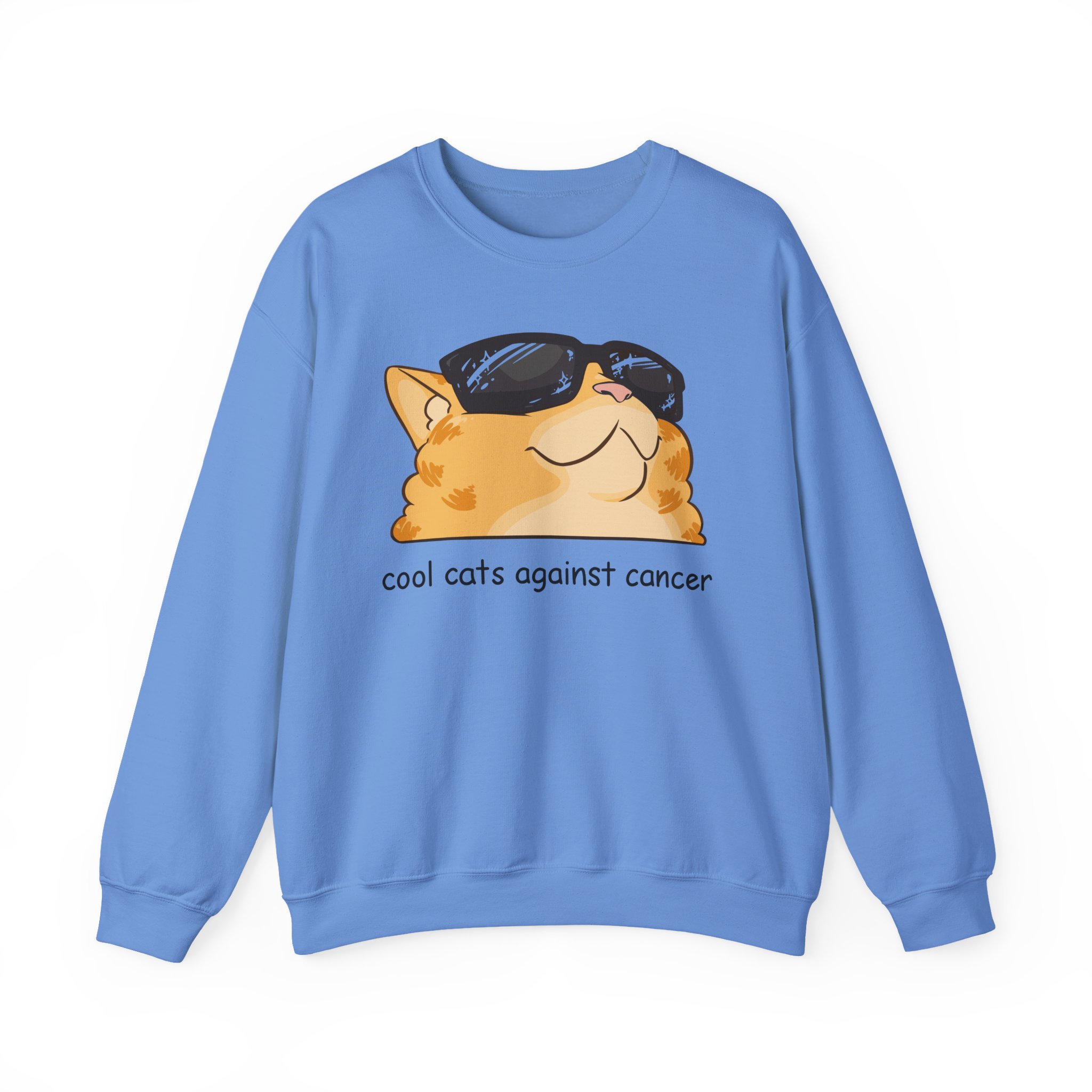 Lilsimsie cool cats against cancer Unisex Heavy Blendâ„¢ Crewneck Sweatshirt