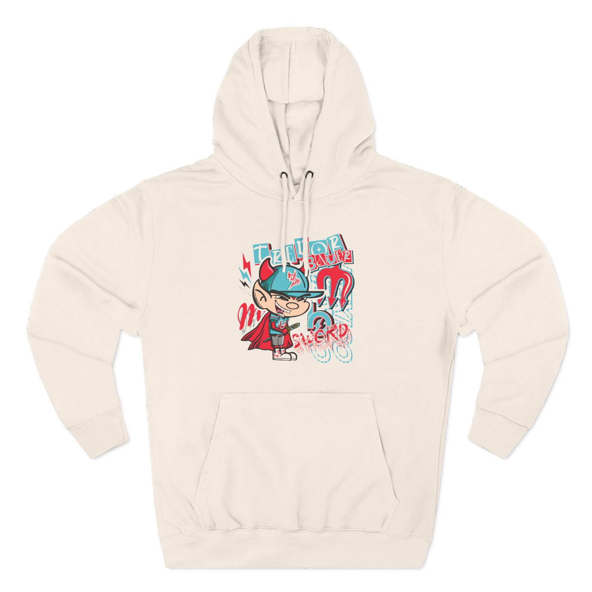 Trevor Bauer Diablo's Cartoon Three-Panel Fleece Hoodie