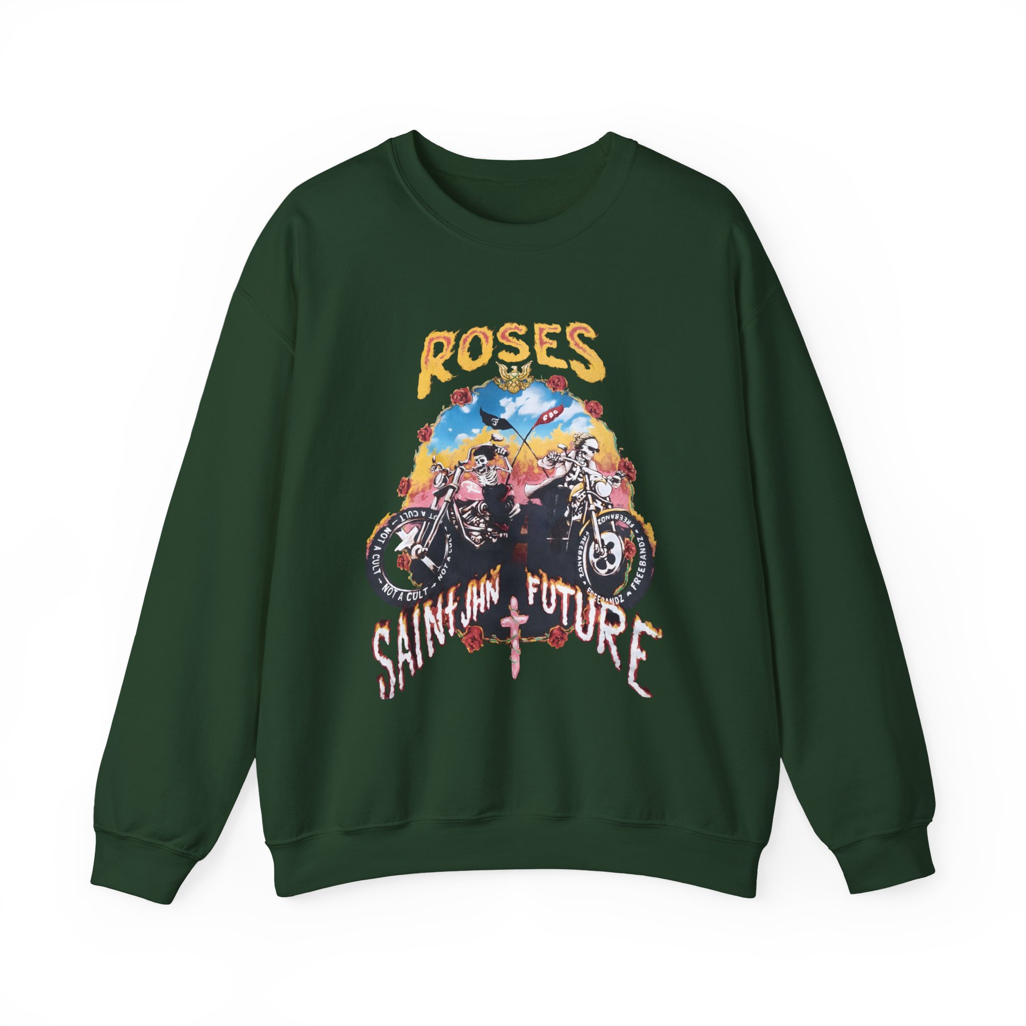 Saint Jhn Not a Cult X Freebandz Roses Unisex Heavy Blendâ„¢ Crewneck Sweatshirt
