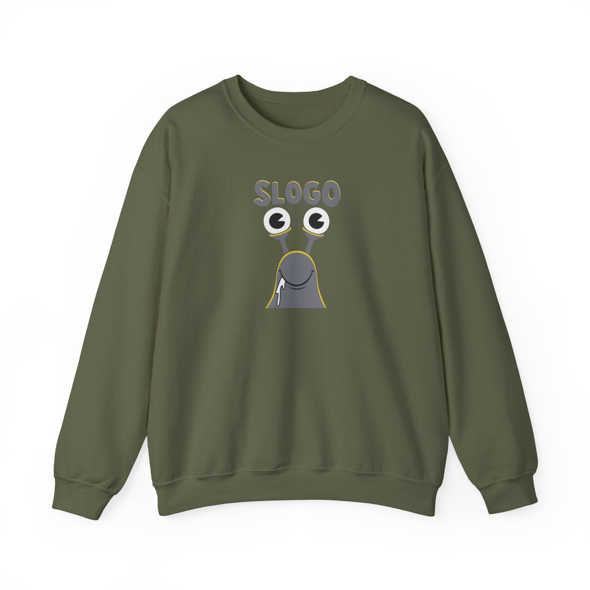 Slogoman Snail Cute Unisex Heavy Blendâ„¢ Crewneck Sweatshirt