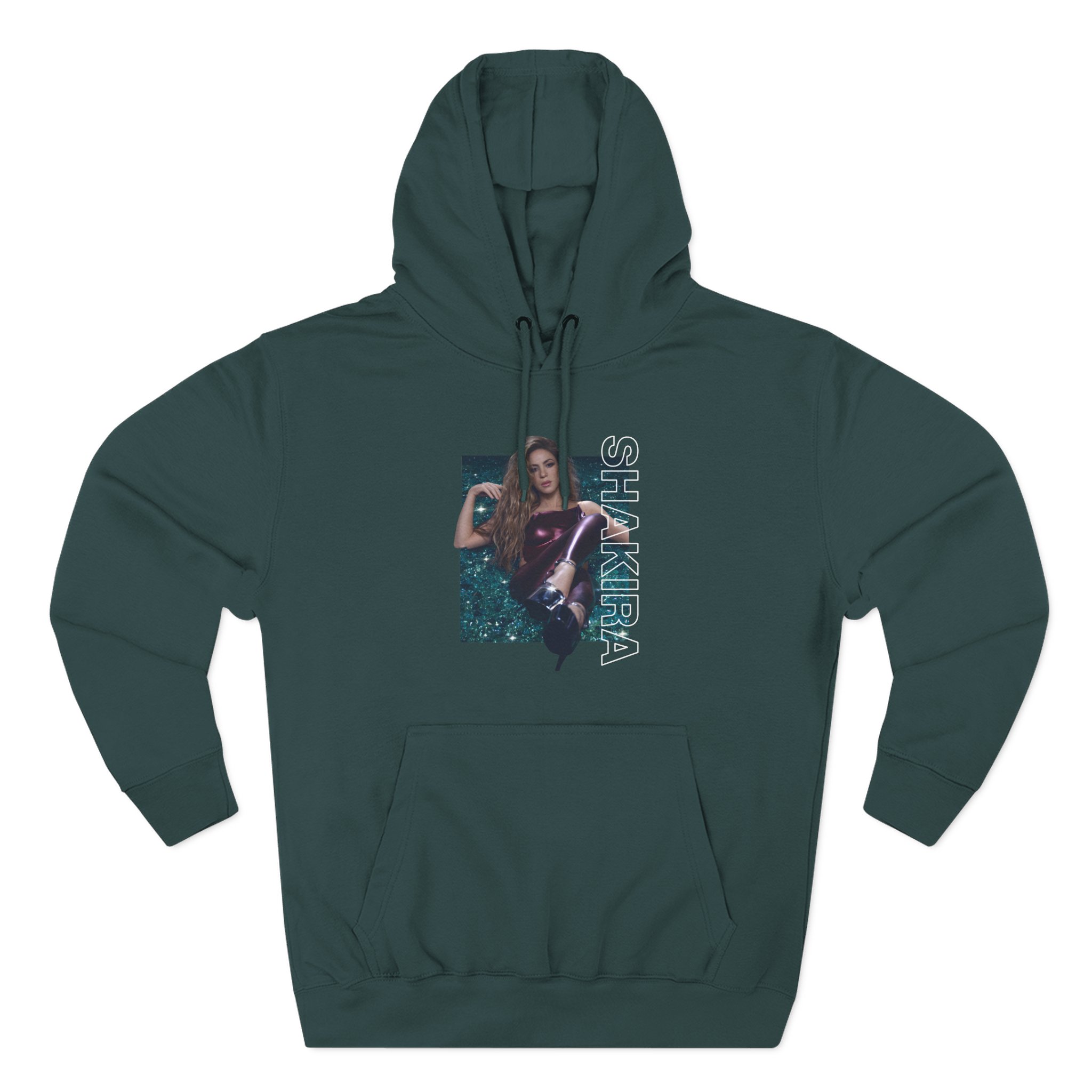 Shakira Emerald Three-Panel Fleece Hoodie