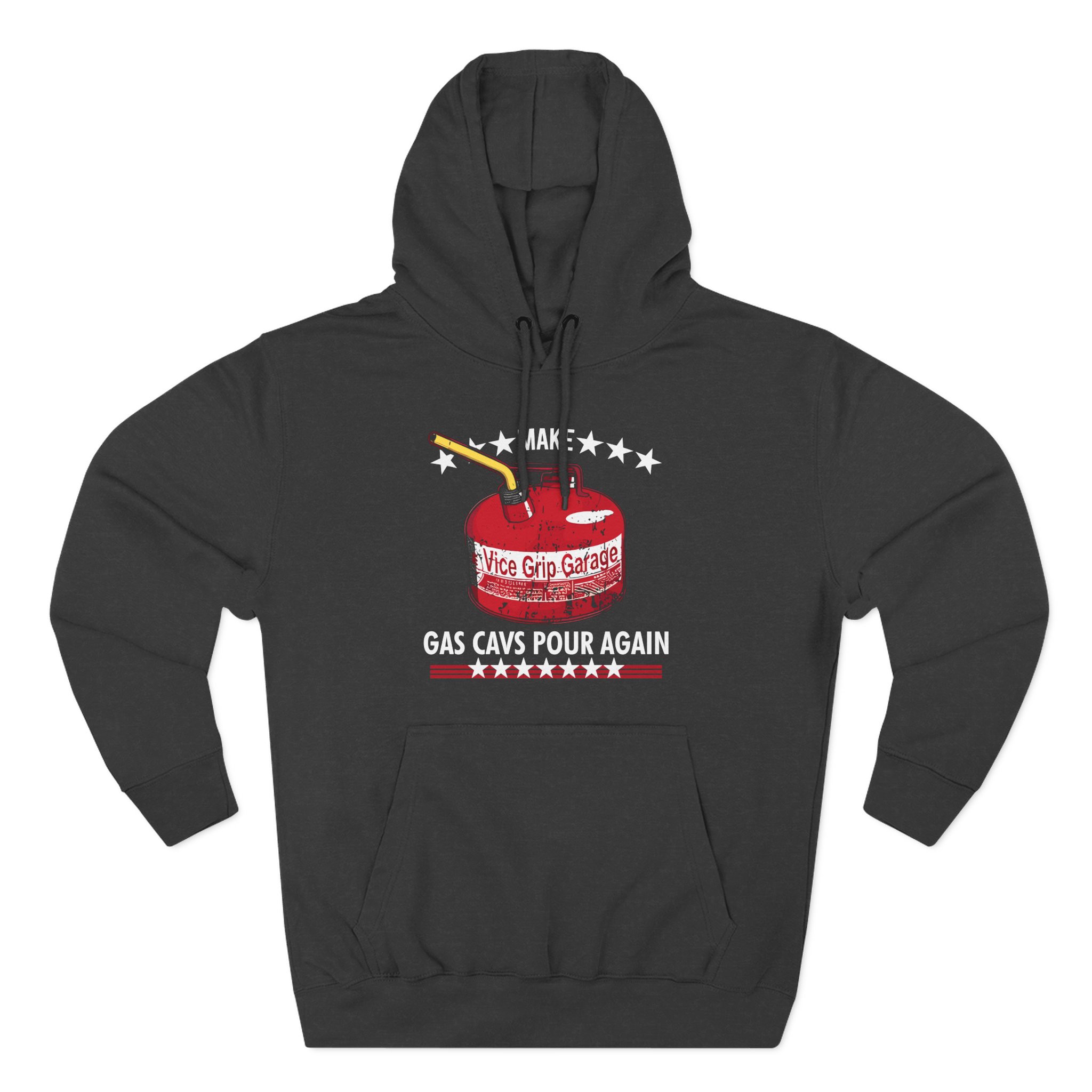 Vicegripgarage Gas Can Three-Panel Fleece Hoodie