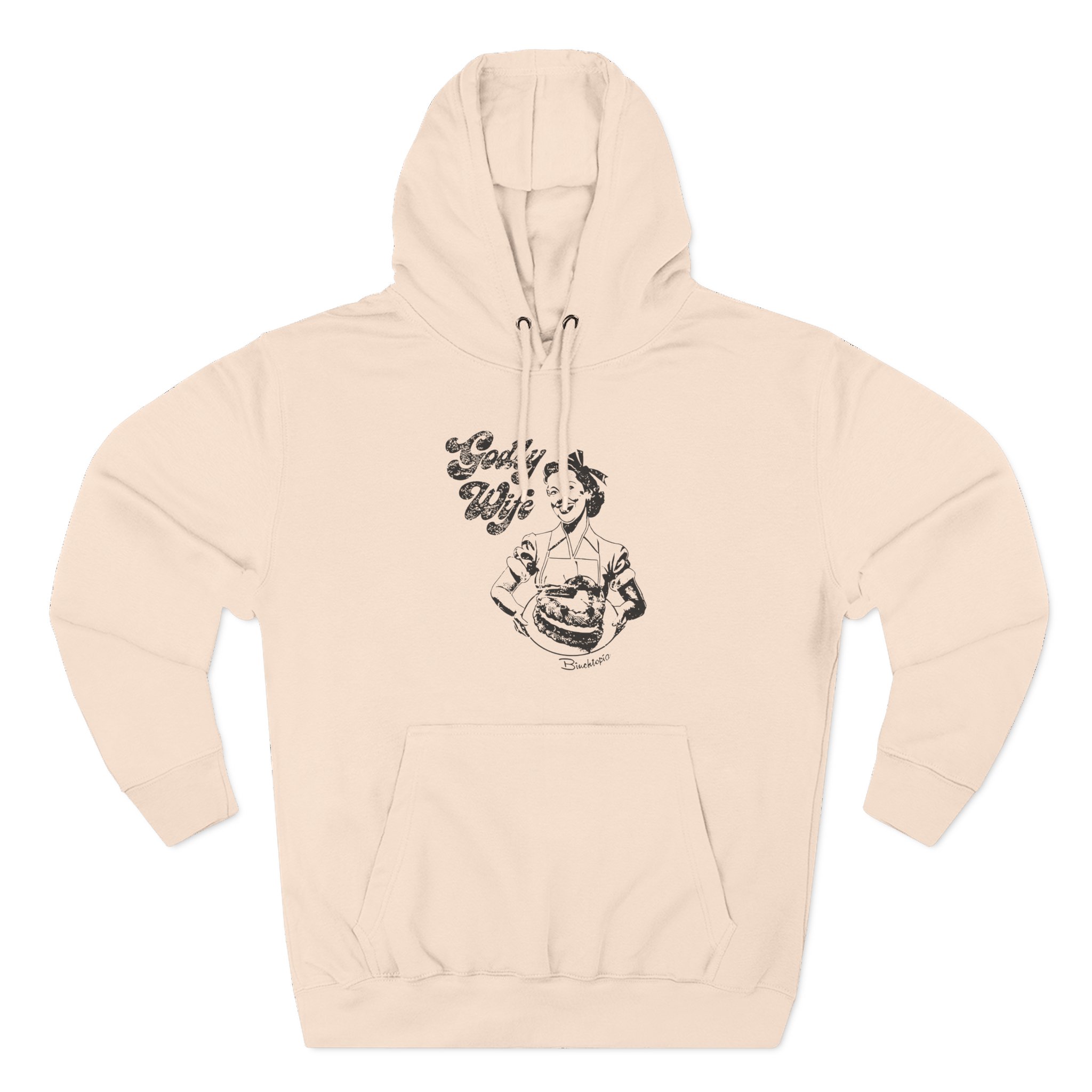 Binchtopia Godly Wife Three-Panel Fleece Hoodie