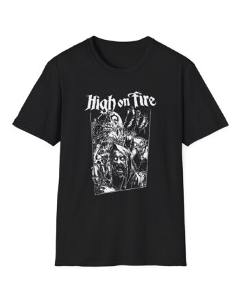 High on Fire Horror Unisex Softstyle T-Shirt