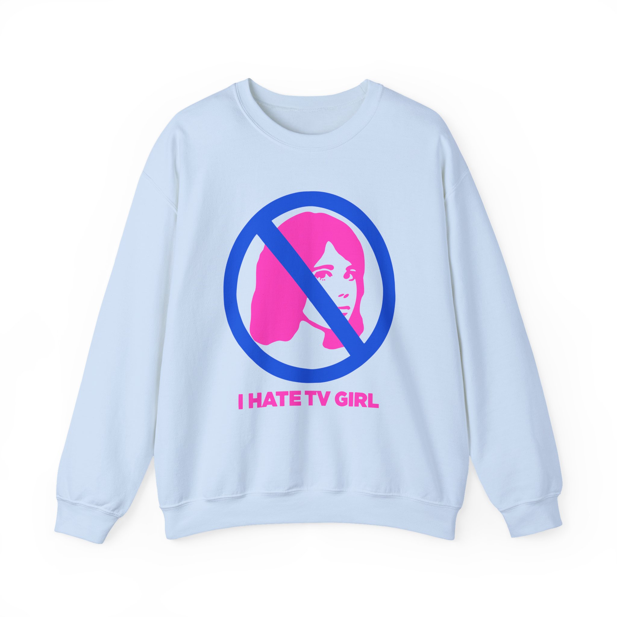 I Hate Tv Girl Unisex Heavy Blendâ„¢ Crewneck Sweatshirt