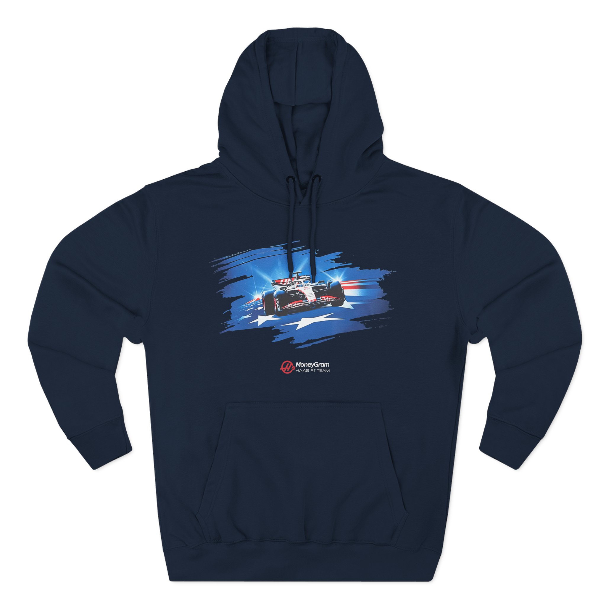 Haas F1 Usa Three-Panel Fleece Hoodie