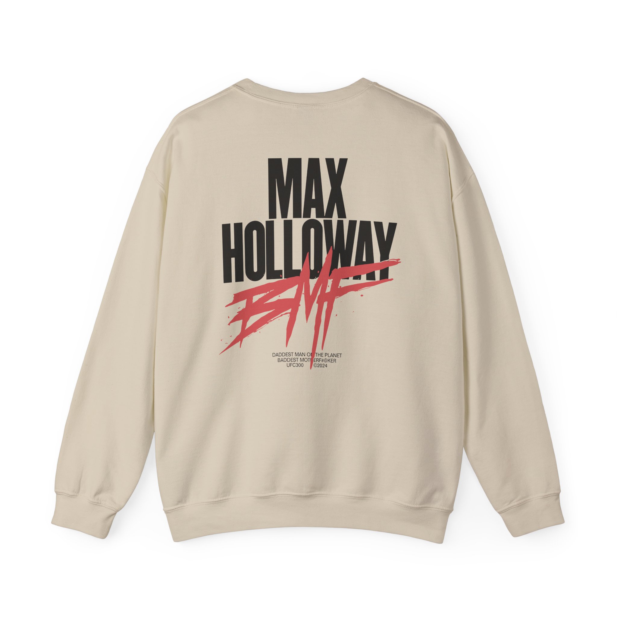 Max Holloway Dmp/bmf Unisex Heavy Blendâ„¢ Crewneck Sweatshirt