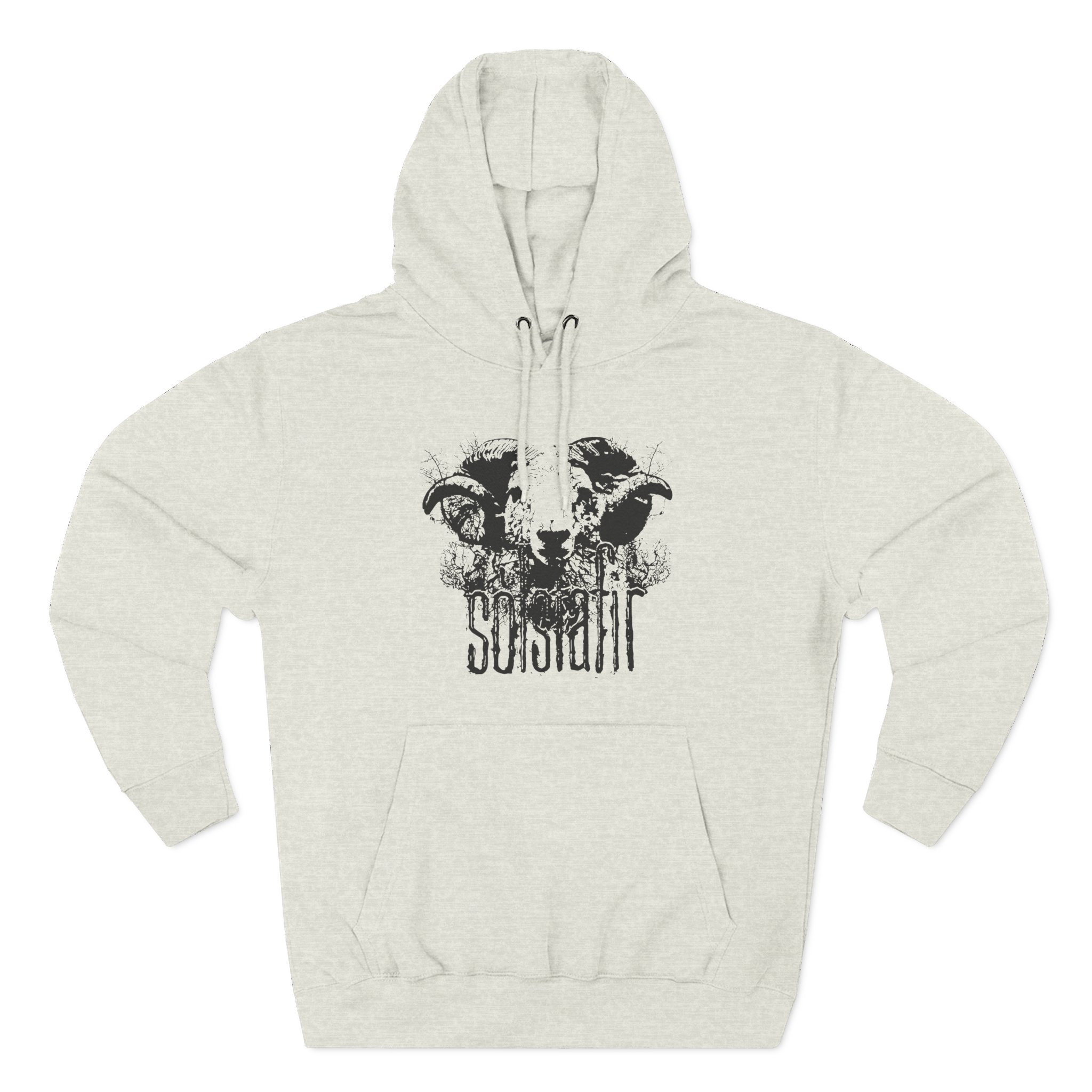 Solstafir Ram Olive Three-Panel Fleece Hoodie