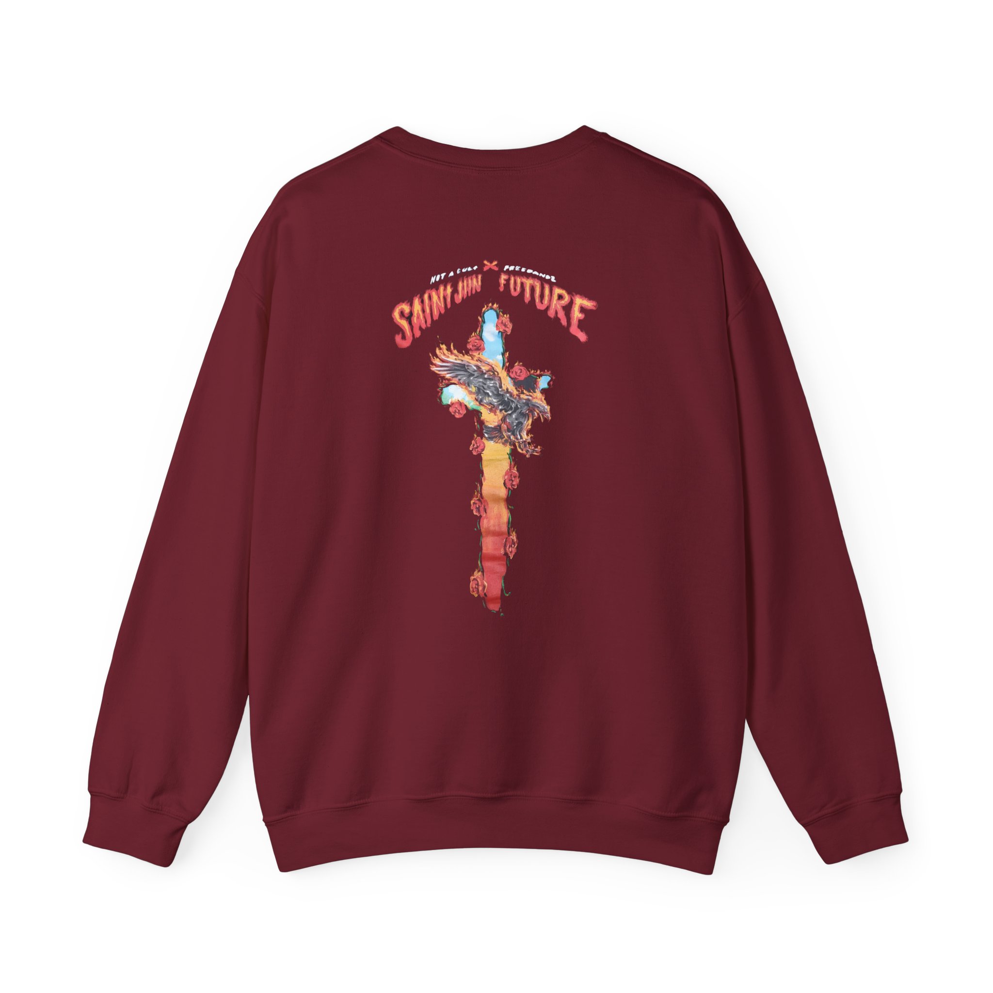 Saint Jhn Not a Cult X Freebandz Roses Unisex Heavy Blendâ„¢ Crewneck Sweatshirt