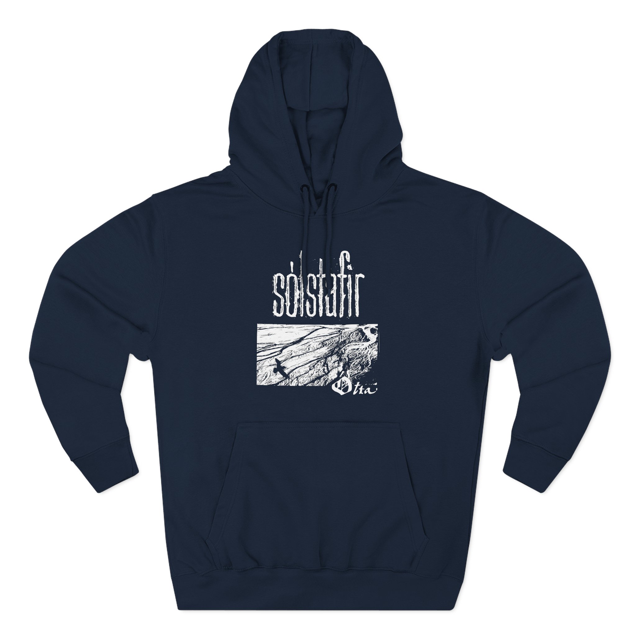 Solstafir Ótta Raven Three-Panel Fleece Hoodie