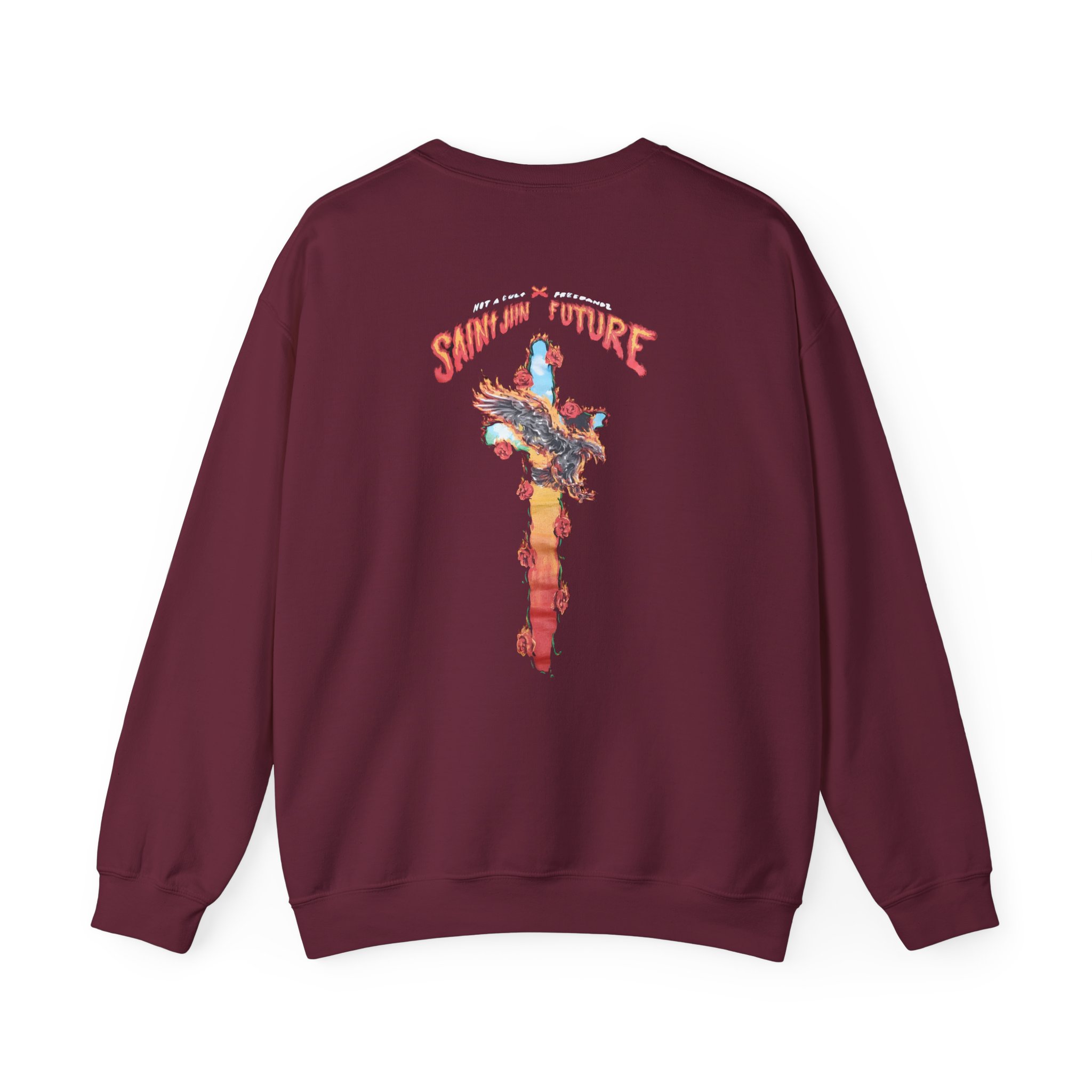 Saint Jhn Not a Cult X Freebandz Roses Unisex Heavy Blendâ„¢ Crewneck Sweatshirt