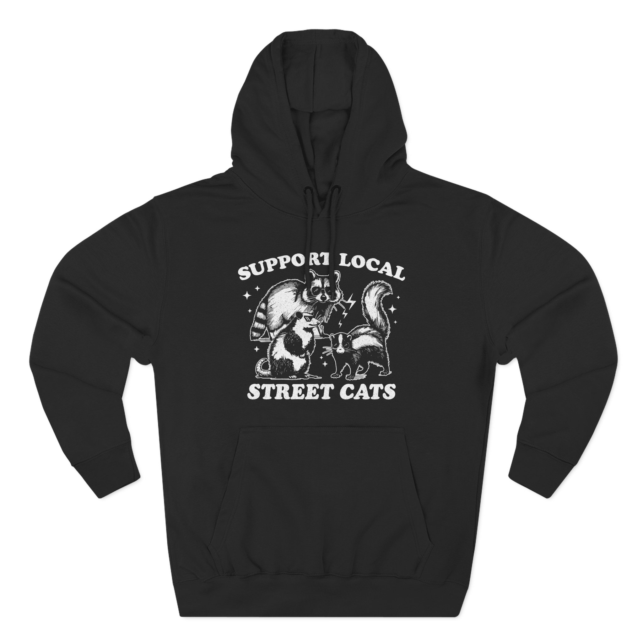 Zingara Support Local Street Cats Three-Panel Fleece Hoodie