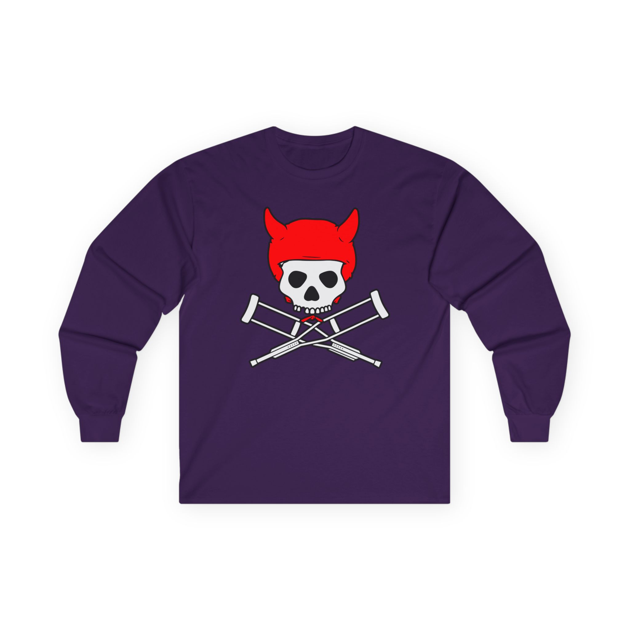 Jackass Devil Horns Skull & Crossbones Unisex Ultra Cotton Long Sleeve Tee