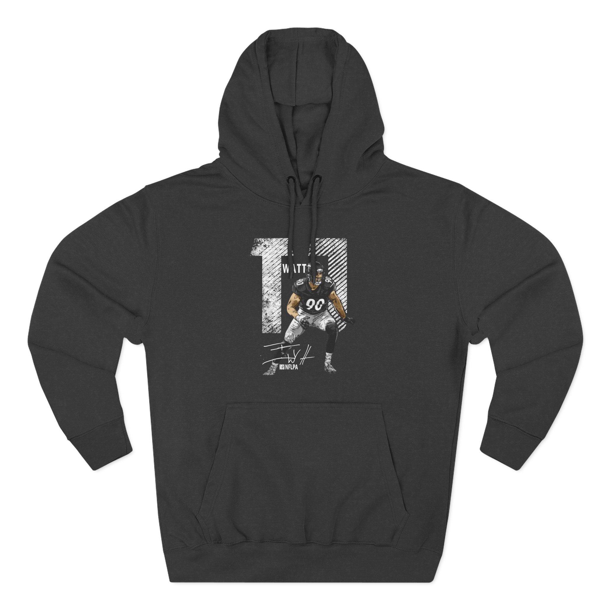Tj Watt Mega Bold Three-Panel Fleece Hoodie