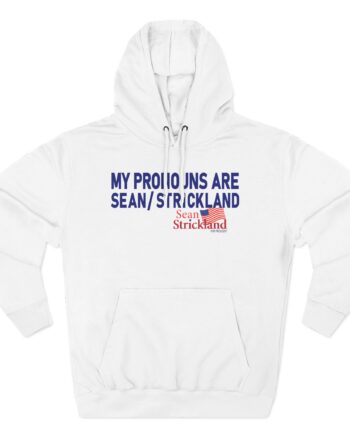 Sean Strickland My Pronouns Are Three-Panel Fleece Hoodie