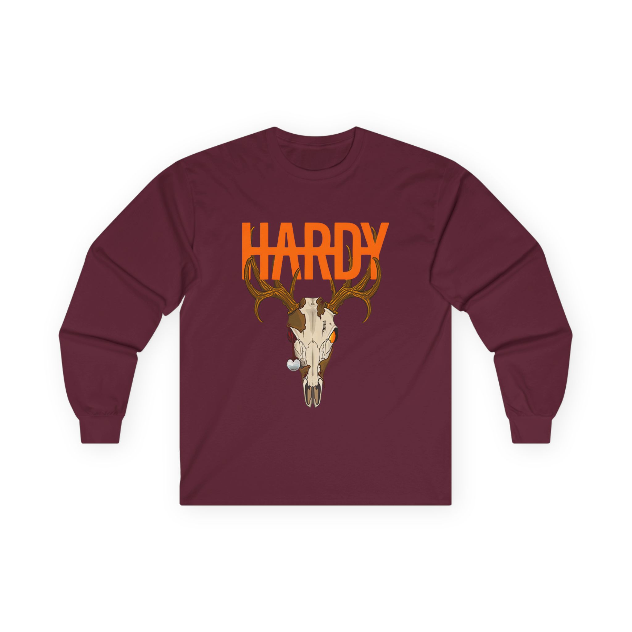 Hardy Deer Skull Unisex Ultra Cotton Long Sleeve Tee