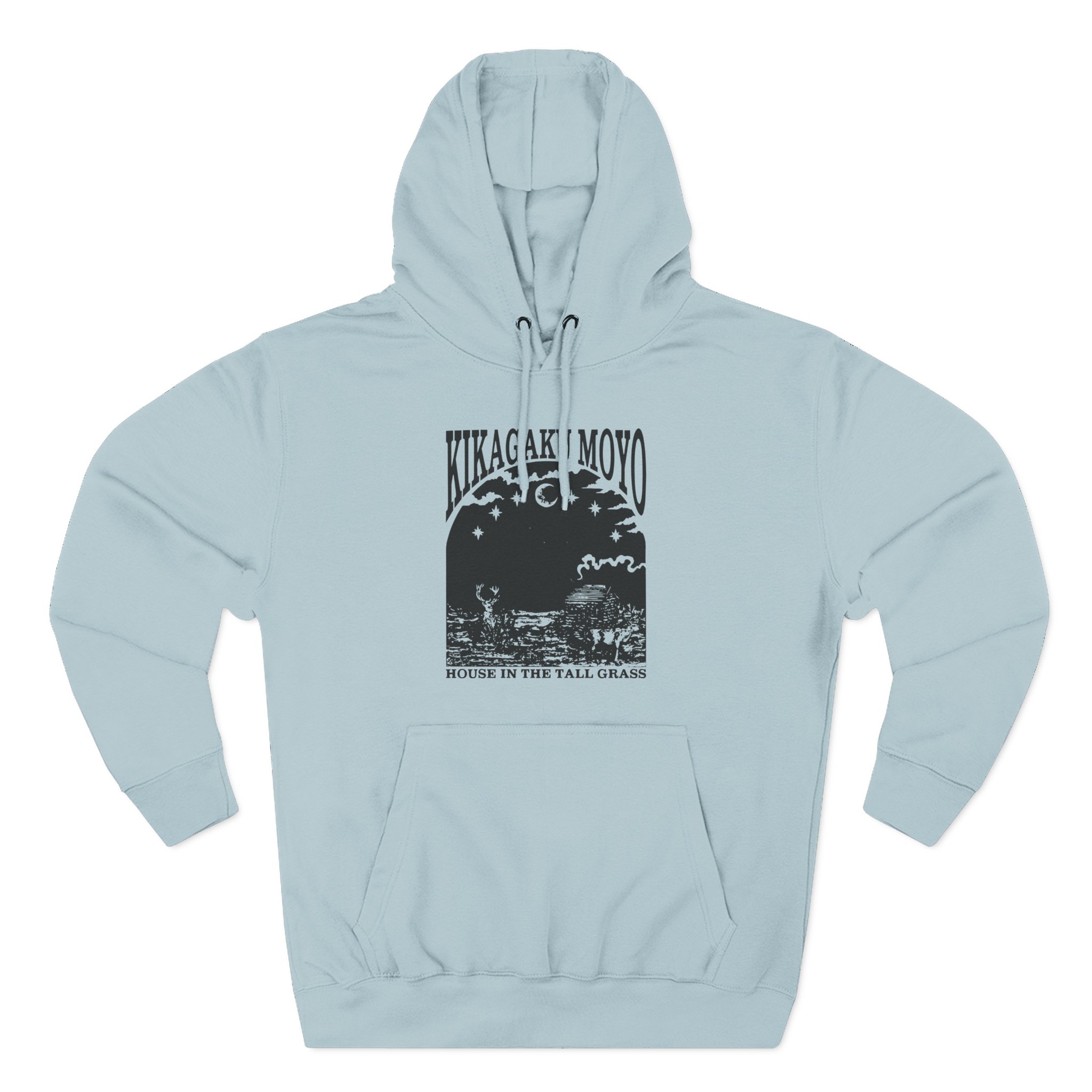 Kikagaku Moyo House in the Tall Grass Three-Panel Fleece Hoodie