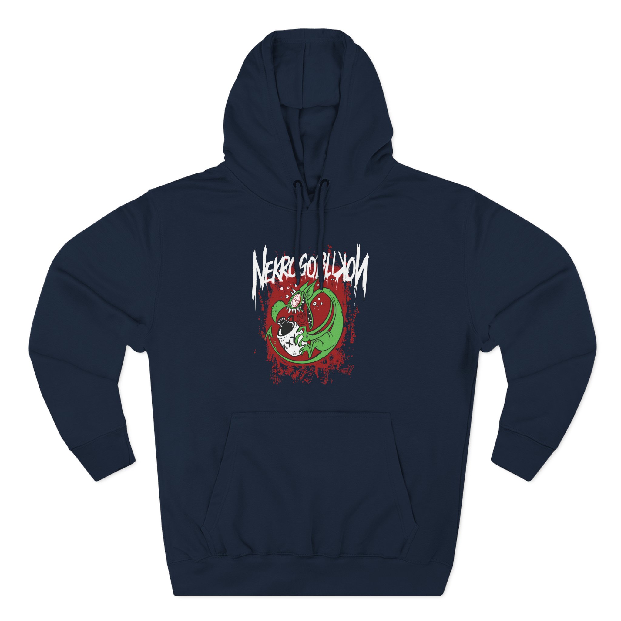 Nekrogoblikon Drunk Goblin Three-Panel Fleece Hoodie