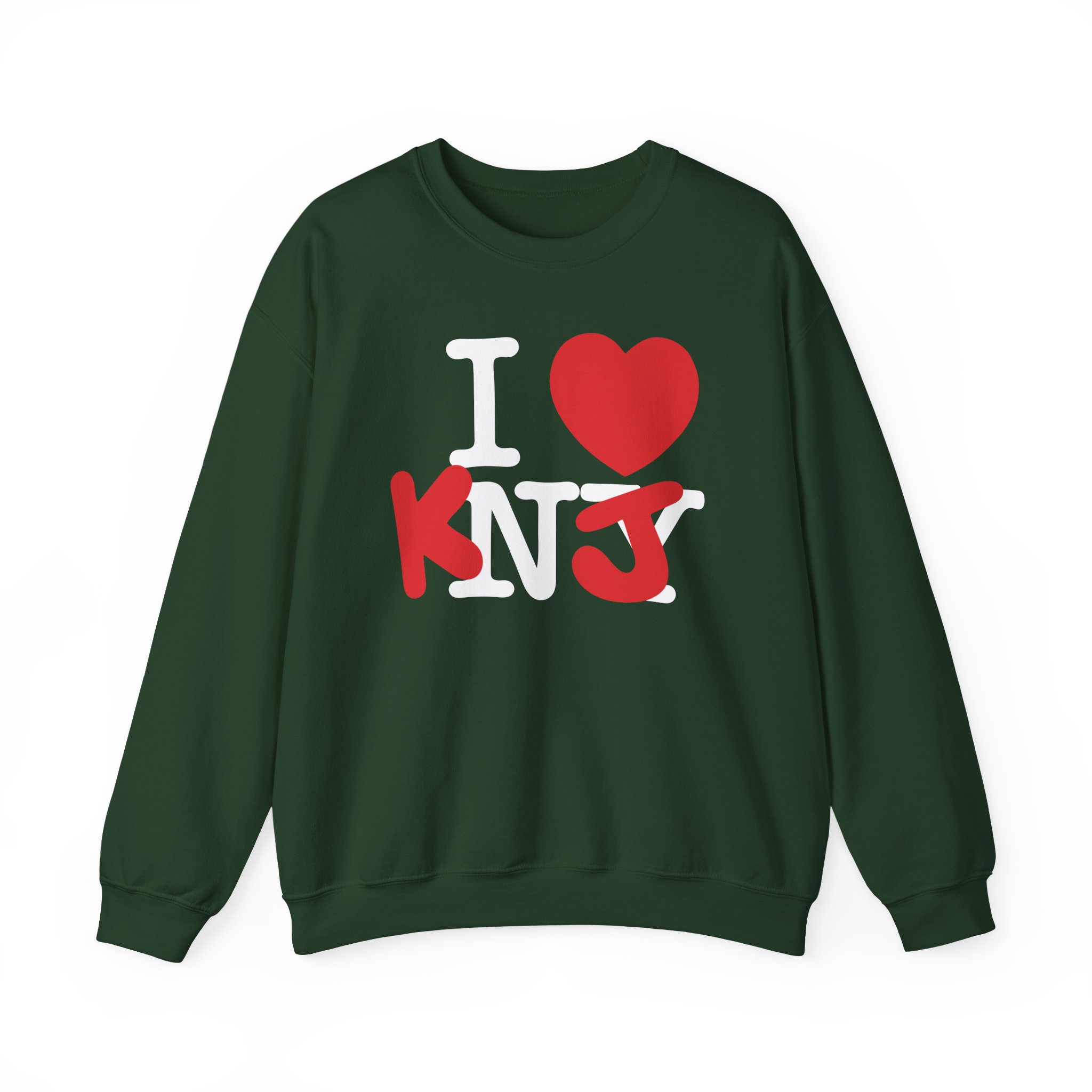 KNJ I Love Unisex Heavy Blendâ„¢ Crewneck Sweatshirt