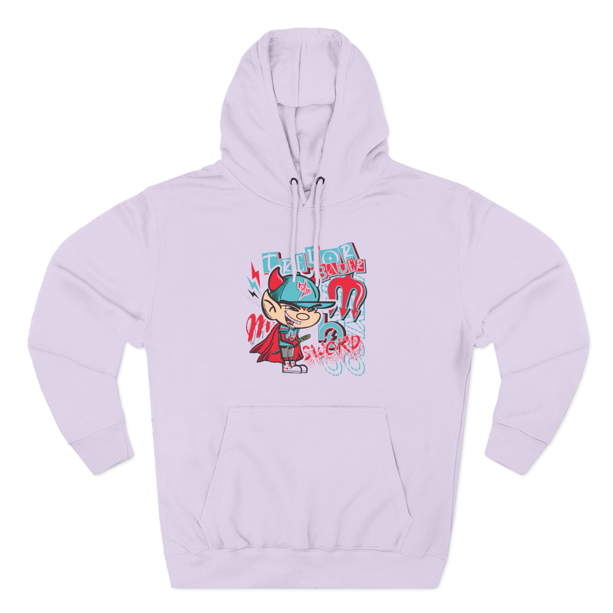 Trevor Bauer Diablo's Cartoon Three-Panel Fleece Hoodie