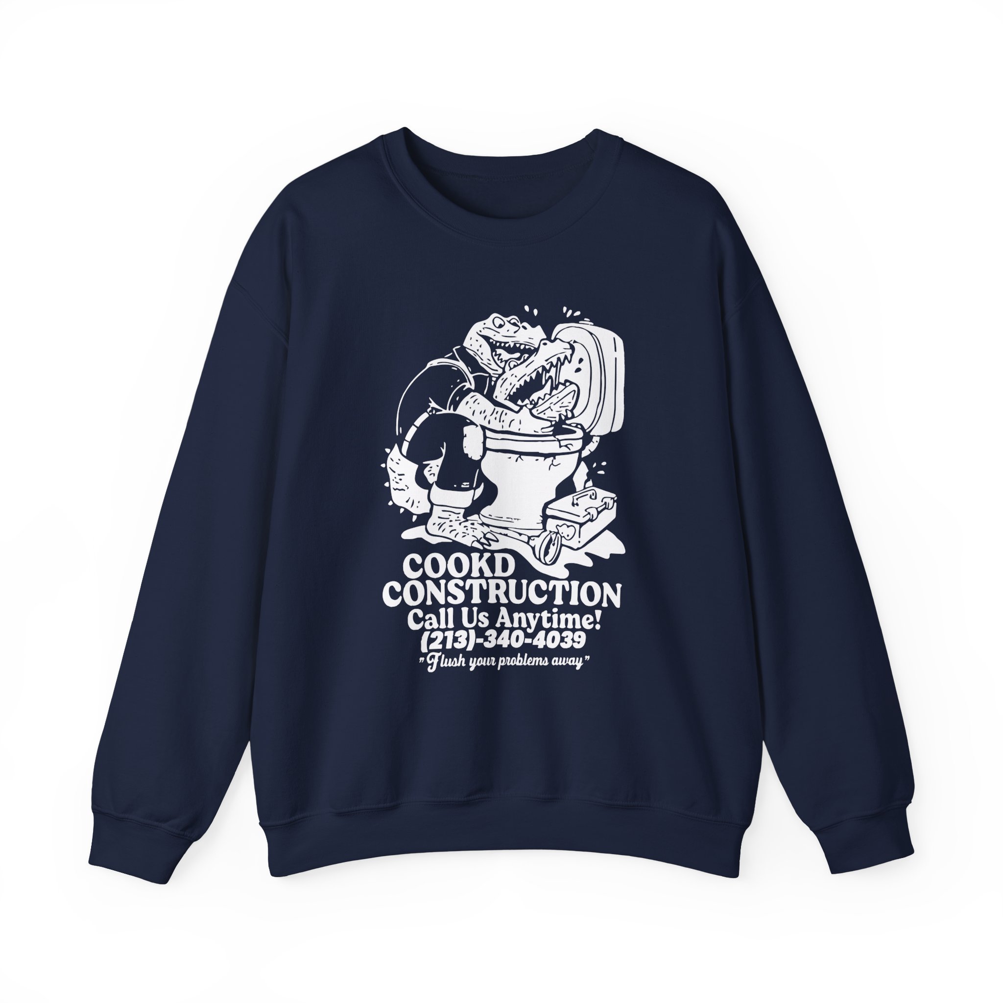 Lazarbeam Cookd Construction Call Us Anytime Unisex Heavy Blendâ„¢ Crewneck Sweatshirt