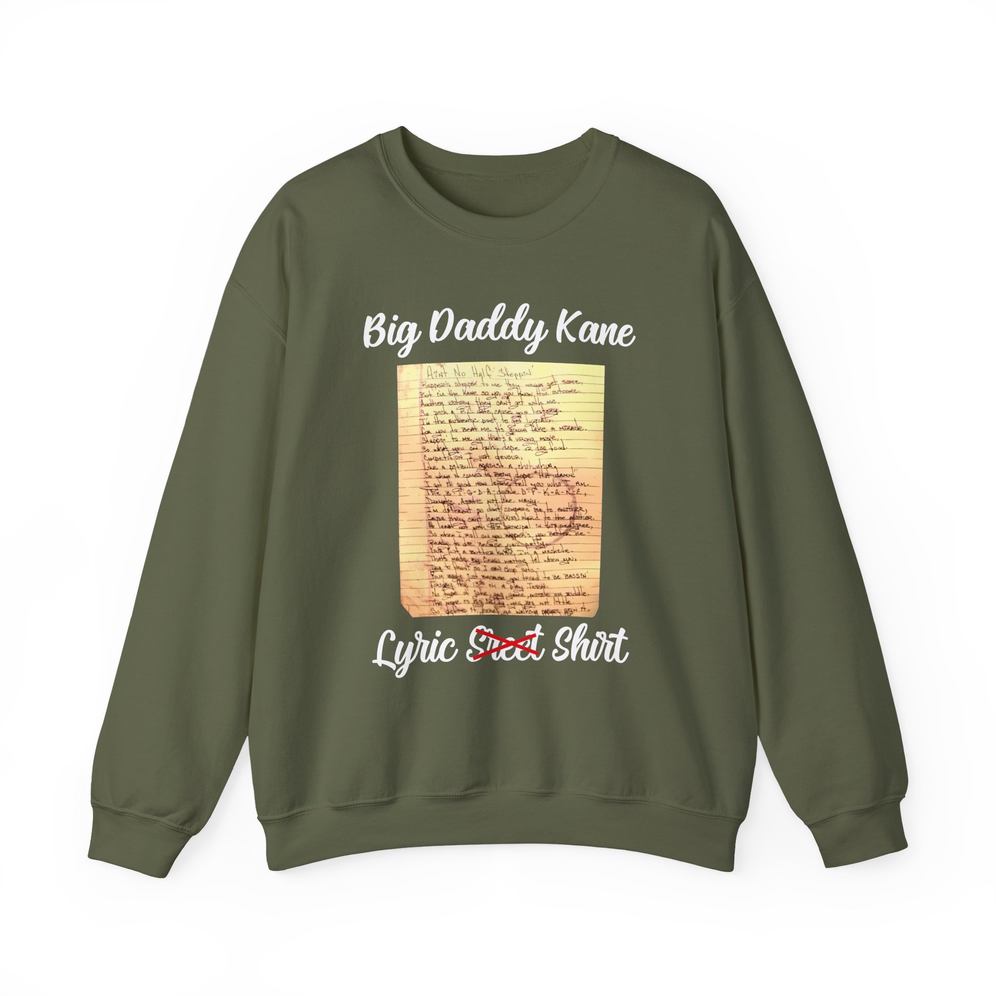 Big Daddy Kane Ain't No Half Steppin Lyric sheet Unisex Heavy Blend Crewneck Sweatshirt