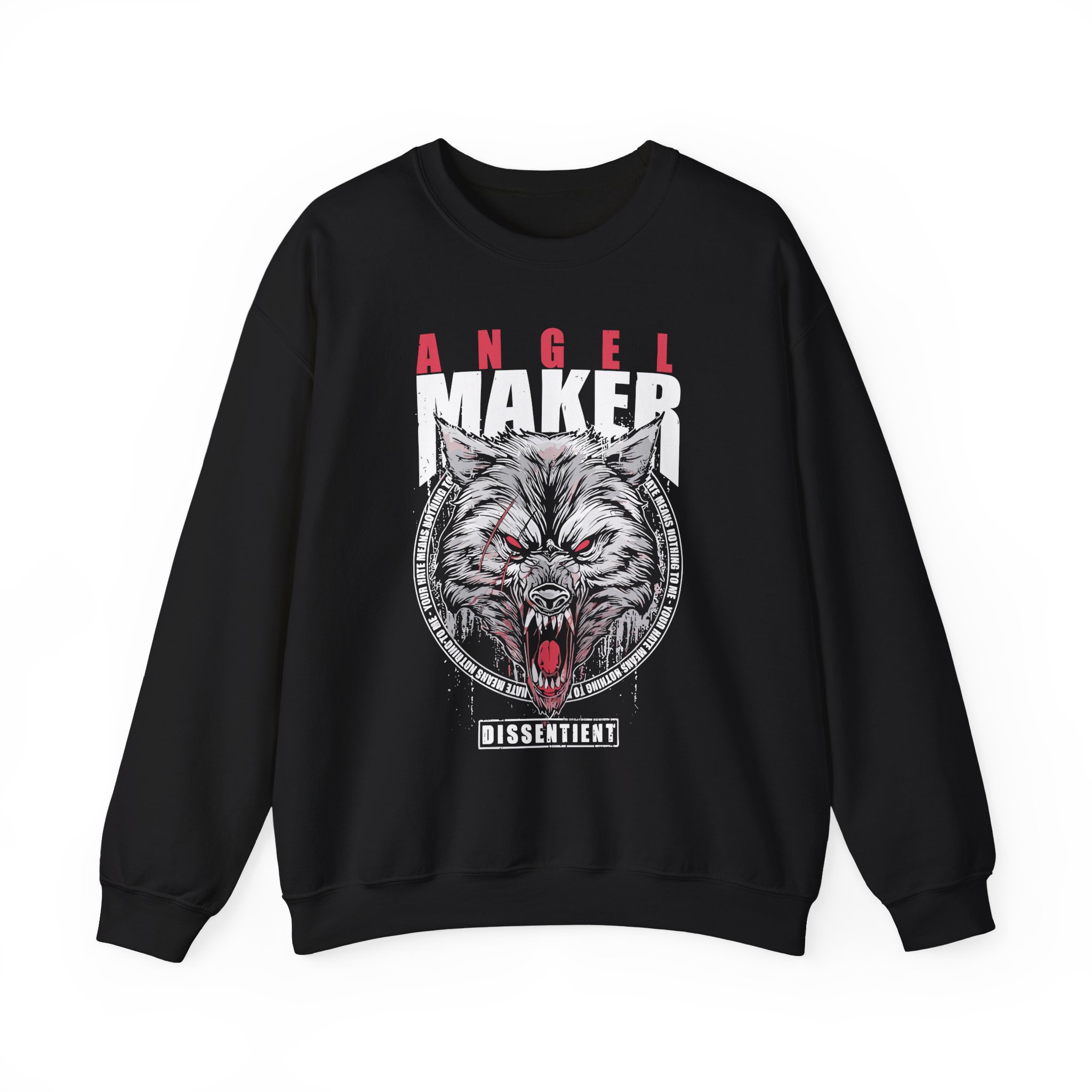 Angelmaker Battle Wolf Unisex Heavy Blendâ„¢ Crewneck Sweatshirt