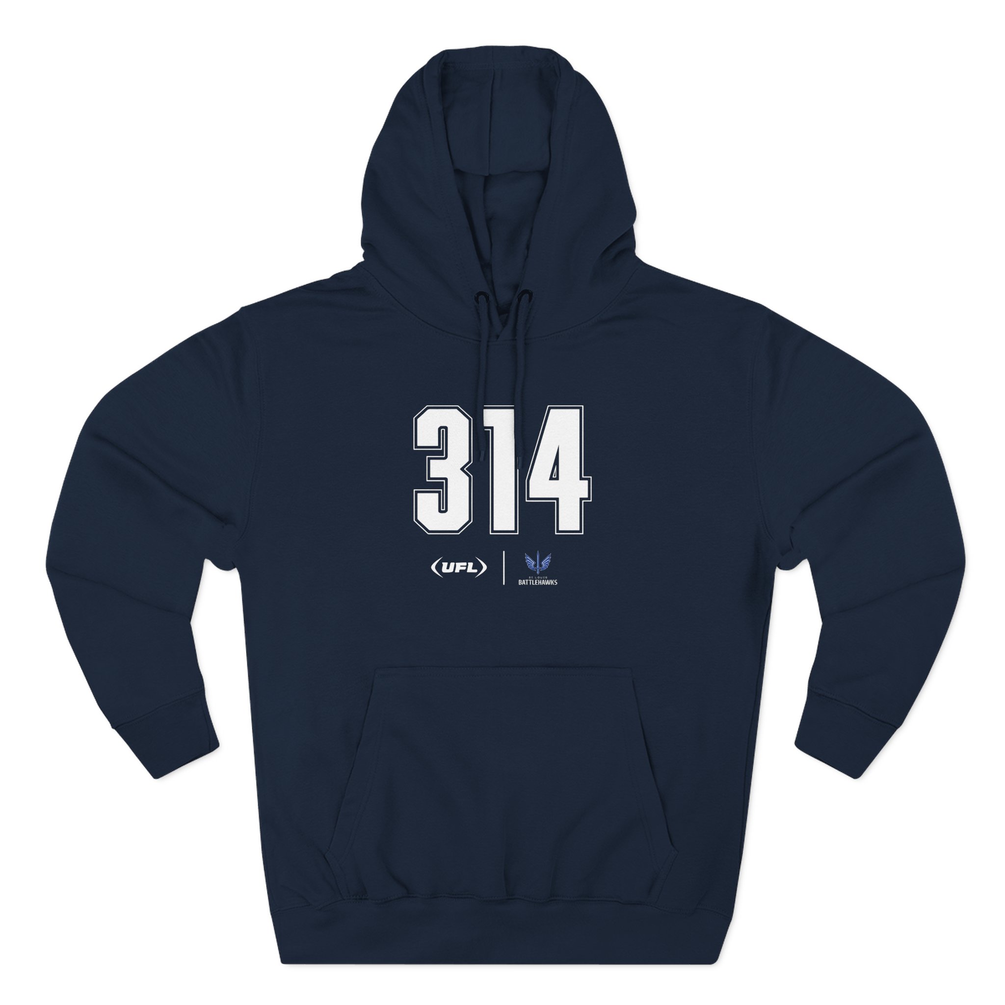 St. Louis Battlehawks Area Code Three-Panel Fleece Hoodie