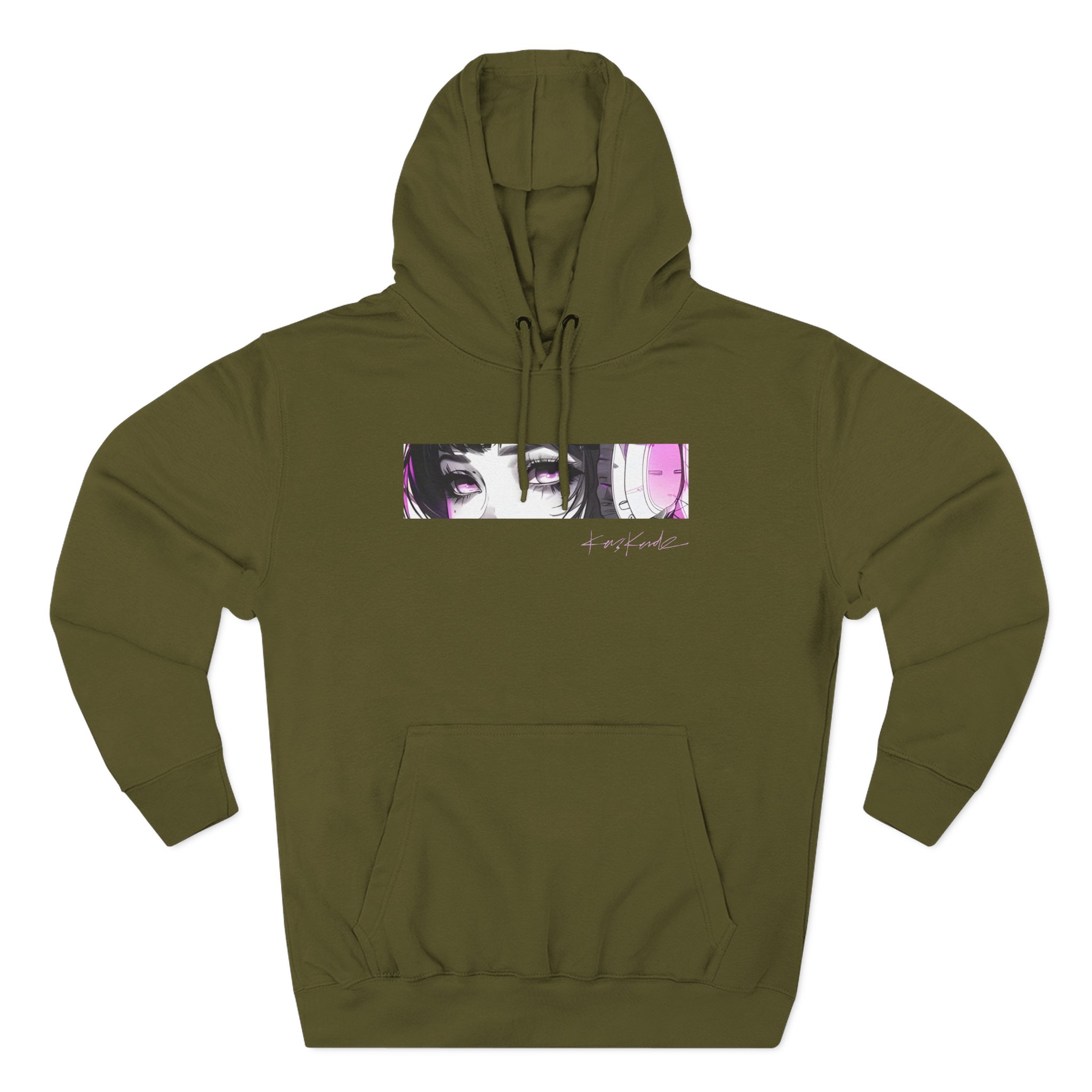 Kaskade Anime Eyes Three-Panel Fleece Hoodie