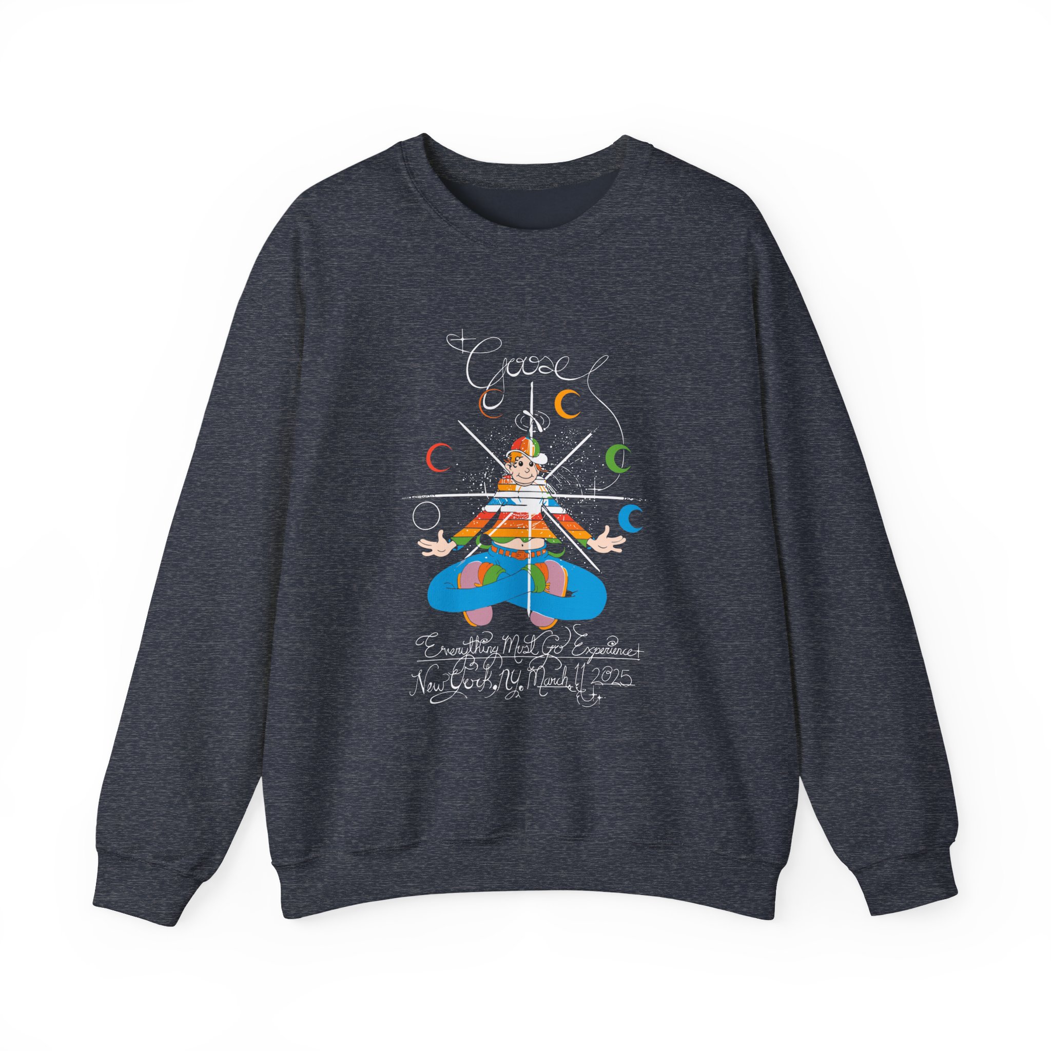 Goose Rainbow Kid EMG Experienc Unisex Heavy Blendâ„¢ Crewneck Sweatshirt