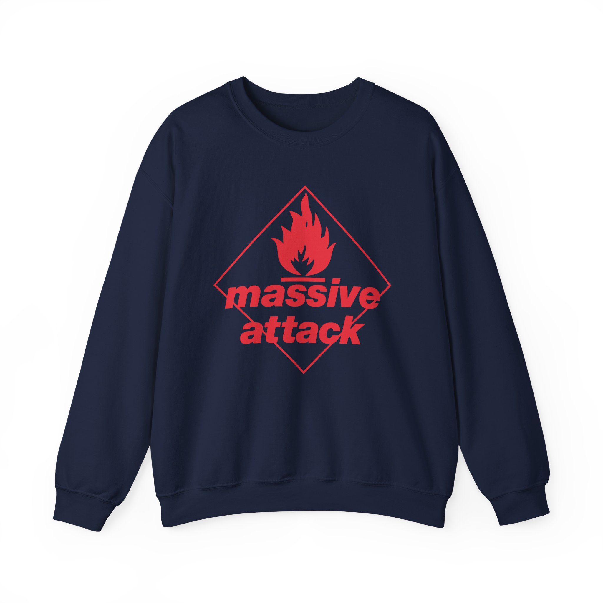 Massive Attack Blue Lines Red Logo Unisex Heavy Blendâ„¢ Crewneck Sweatshirt