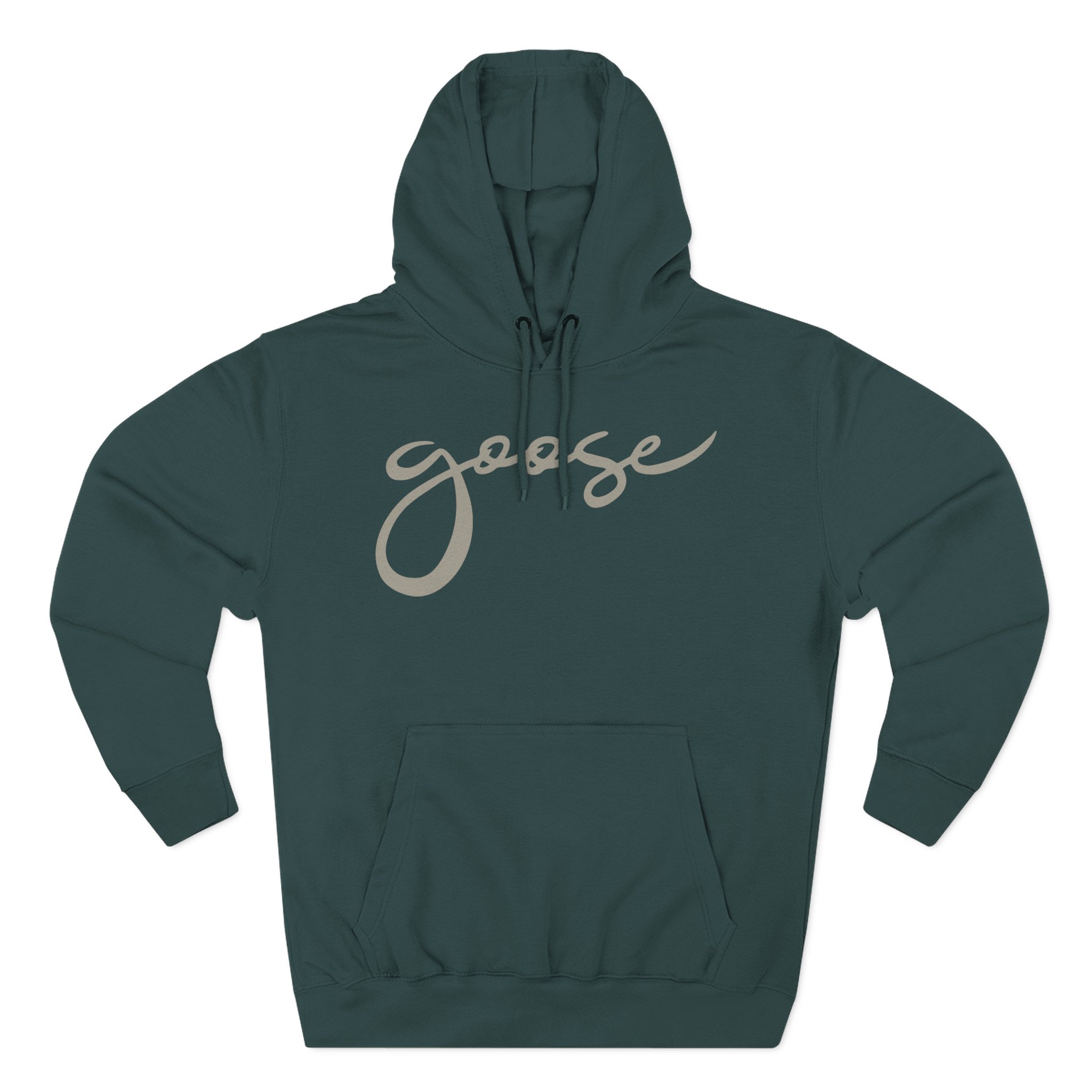 Goose Logo Three-Panel Fleece Hoodie