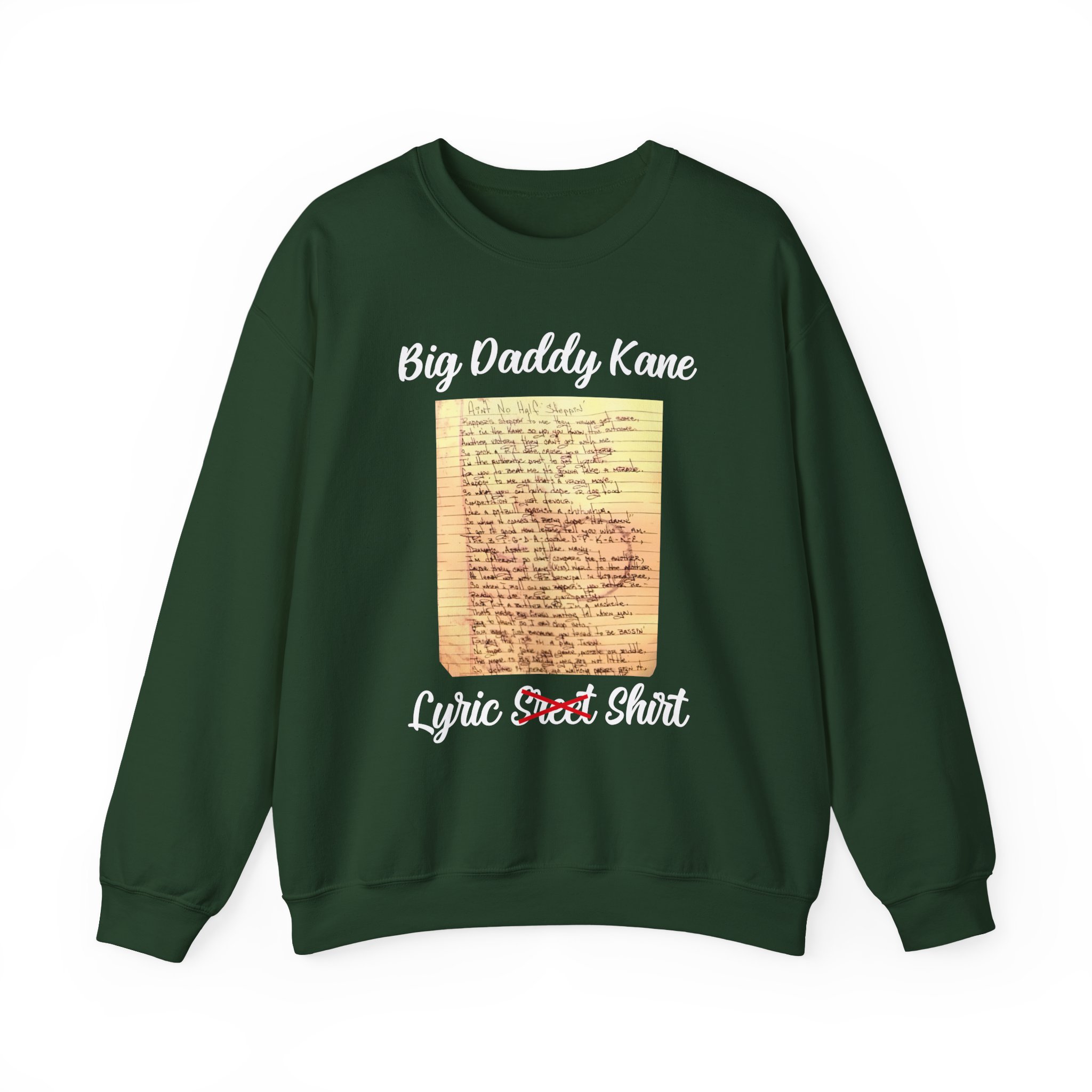 Big Daddy Kane Ain't No Half Steppin Lyric sheet Unisex Heavy Blend Crewneck Sweatshirt