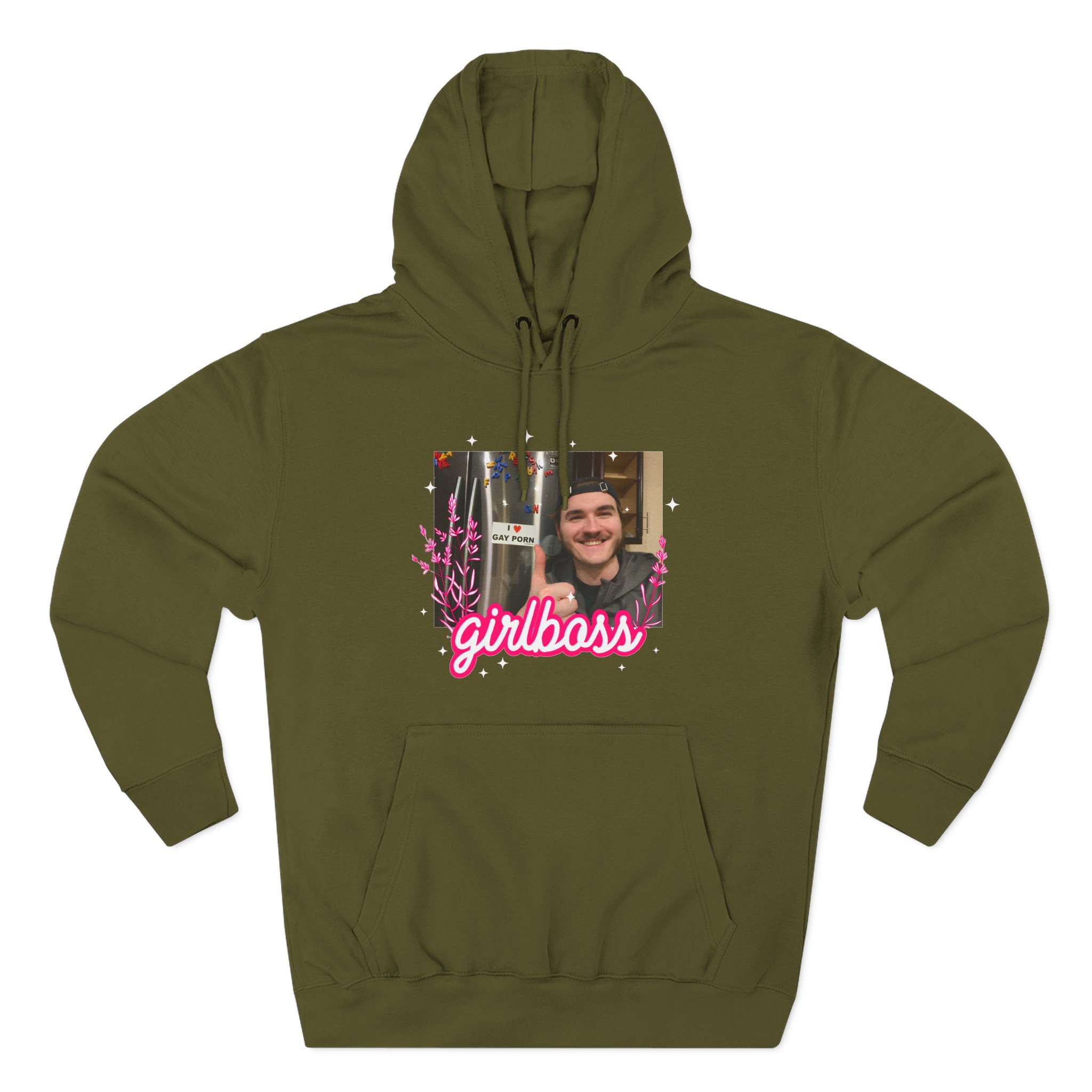 Jschlatt Girlboss Three-Panel Fleece Hoodie
