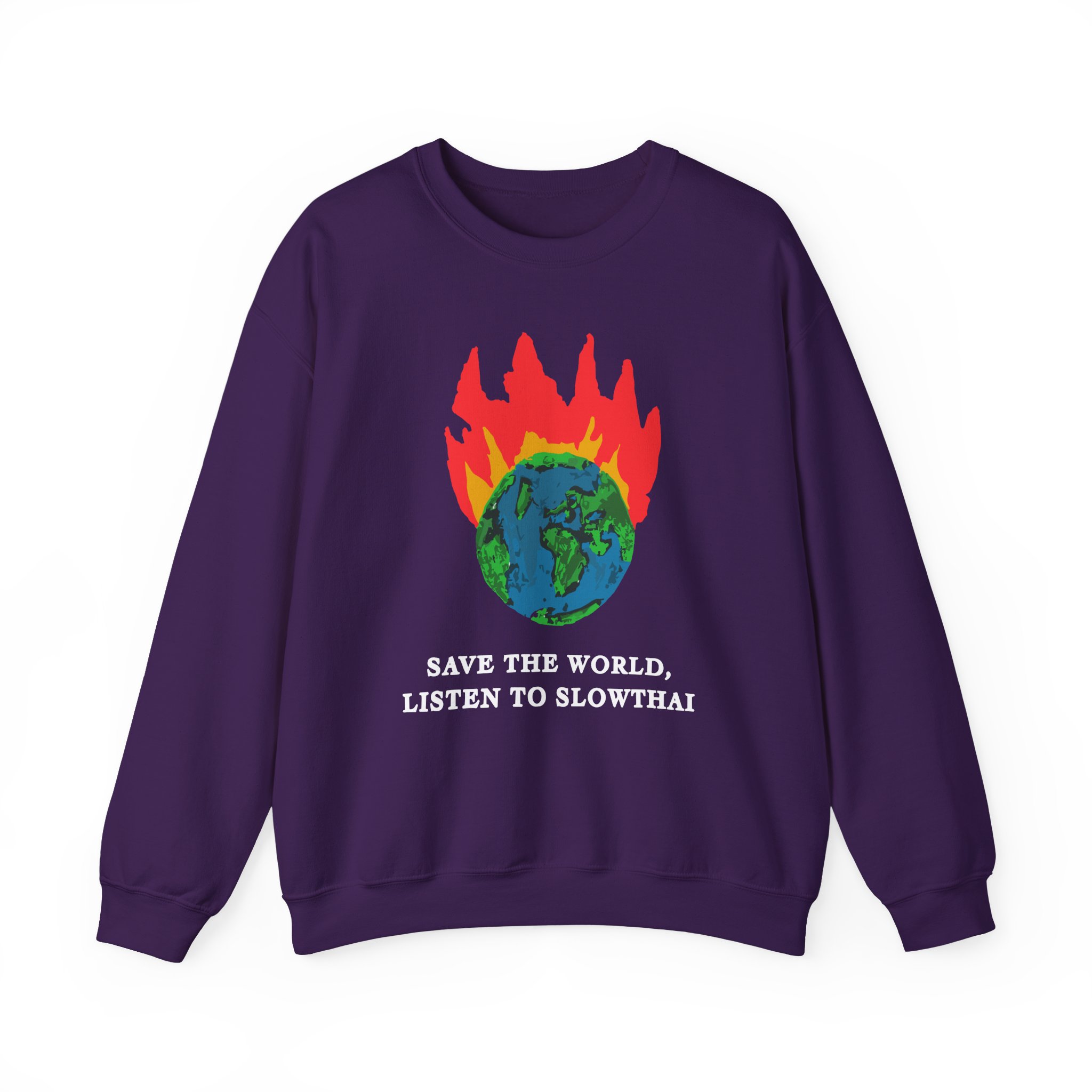 Save the World Listen to Slowthai Unisex Heavy Blendâ„¢ Crewneck Sweatshirt