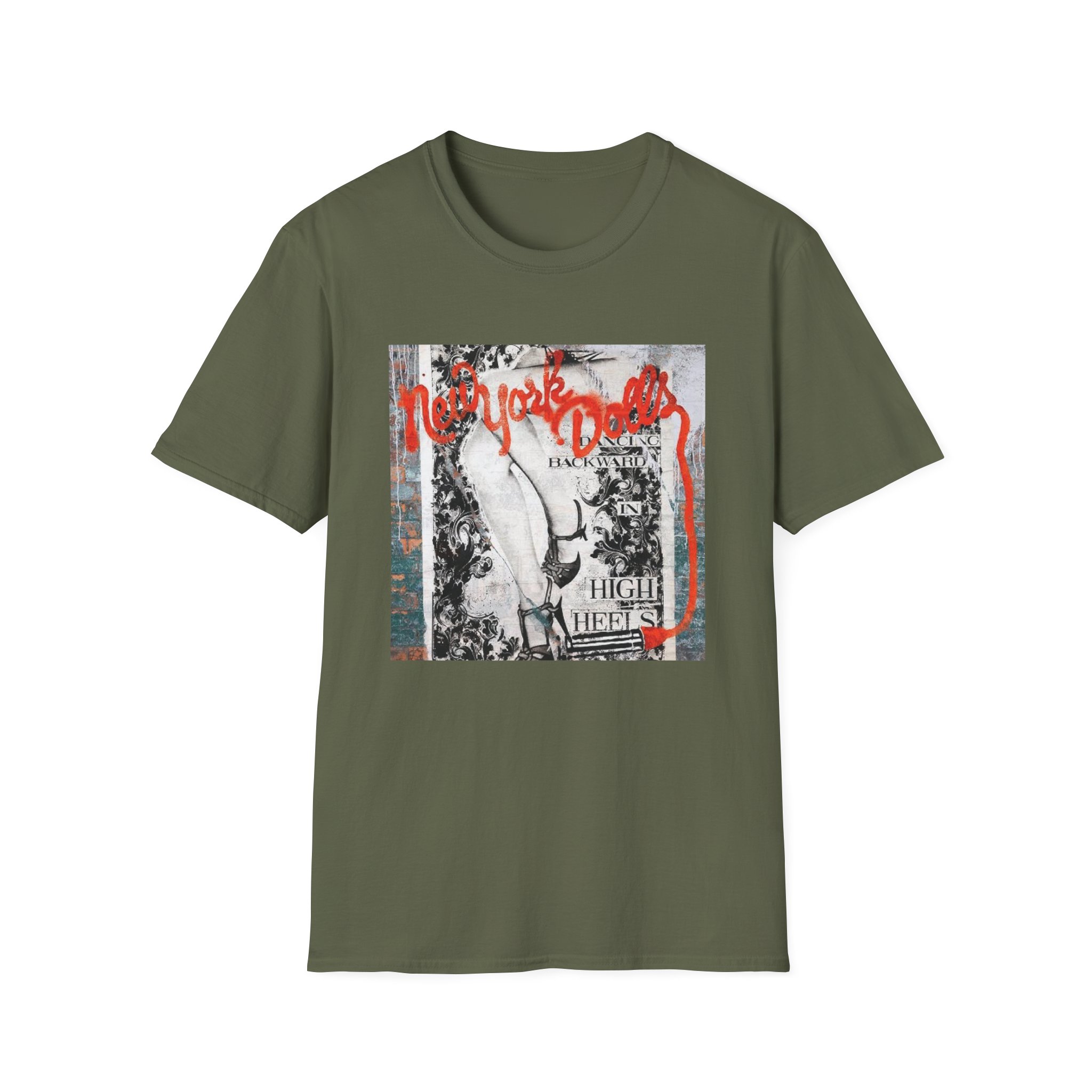 New York Dolls Dancing Backward Album Unisex Softstyle T-Shirt