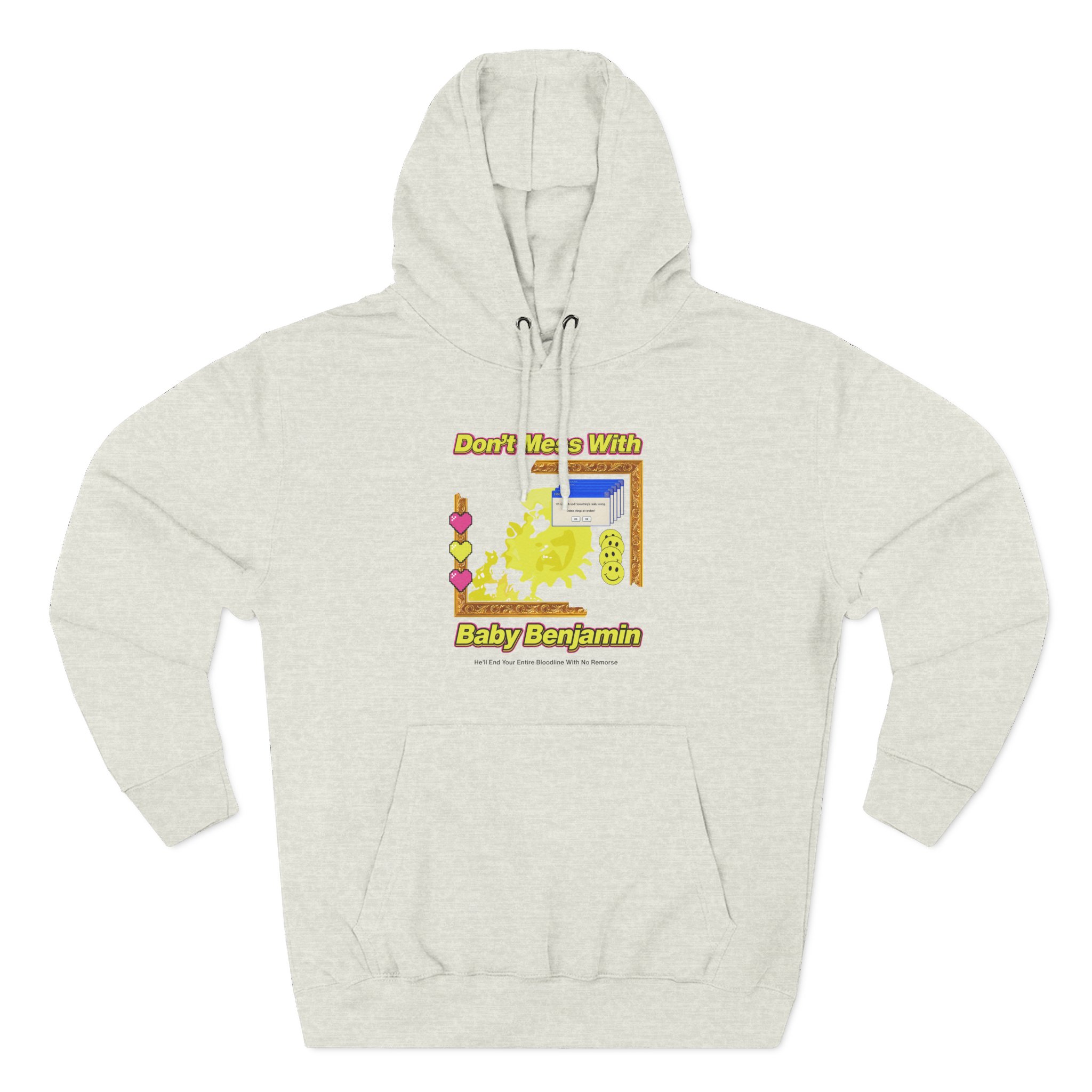 Garrett Watts Don't Mess With Baby Benjamin Three-Panel Fleece Hoodie