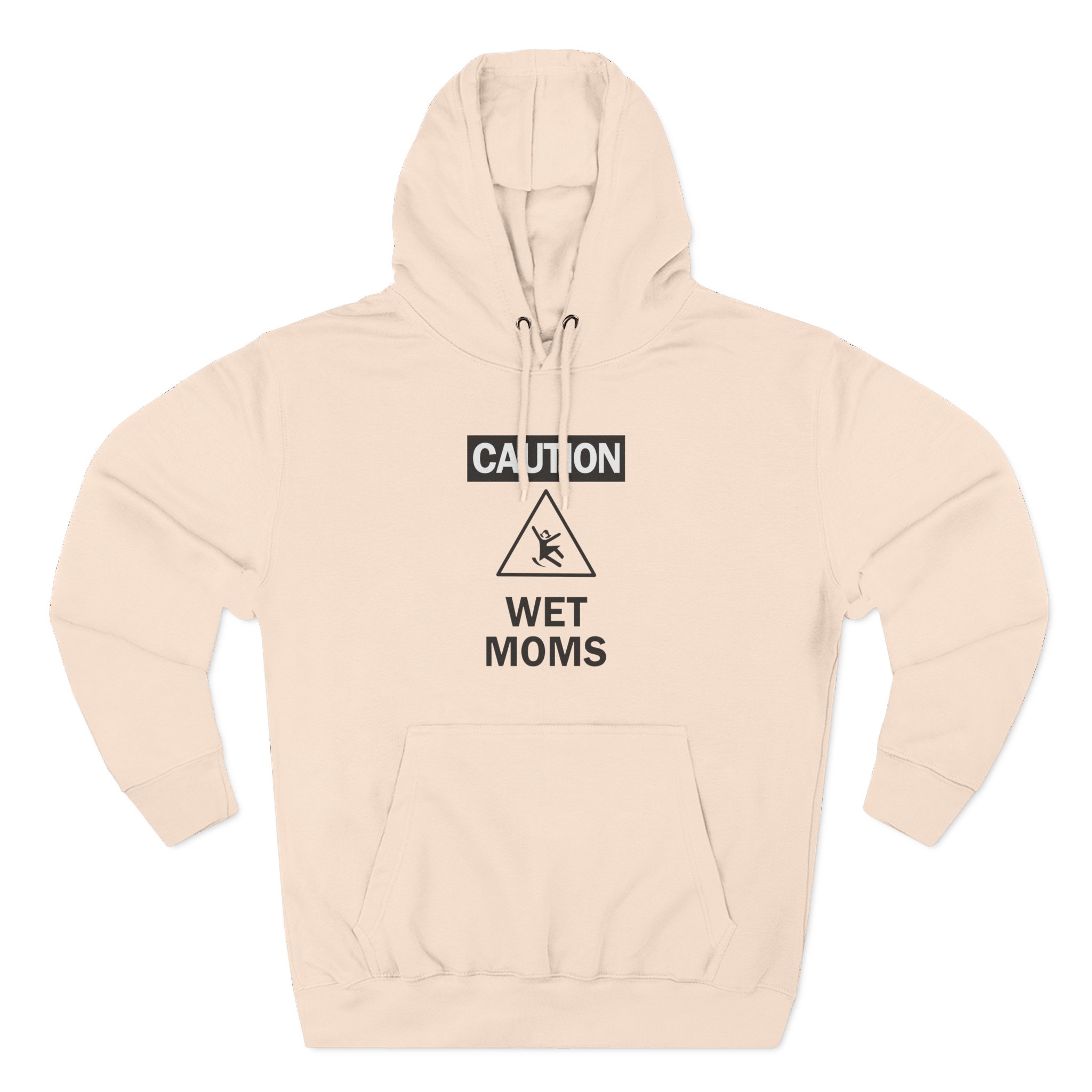Lofe Caution Wet Moms Three-Panel Fleece Hoodie