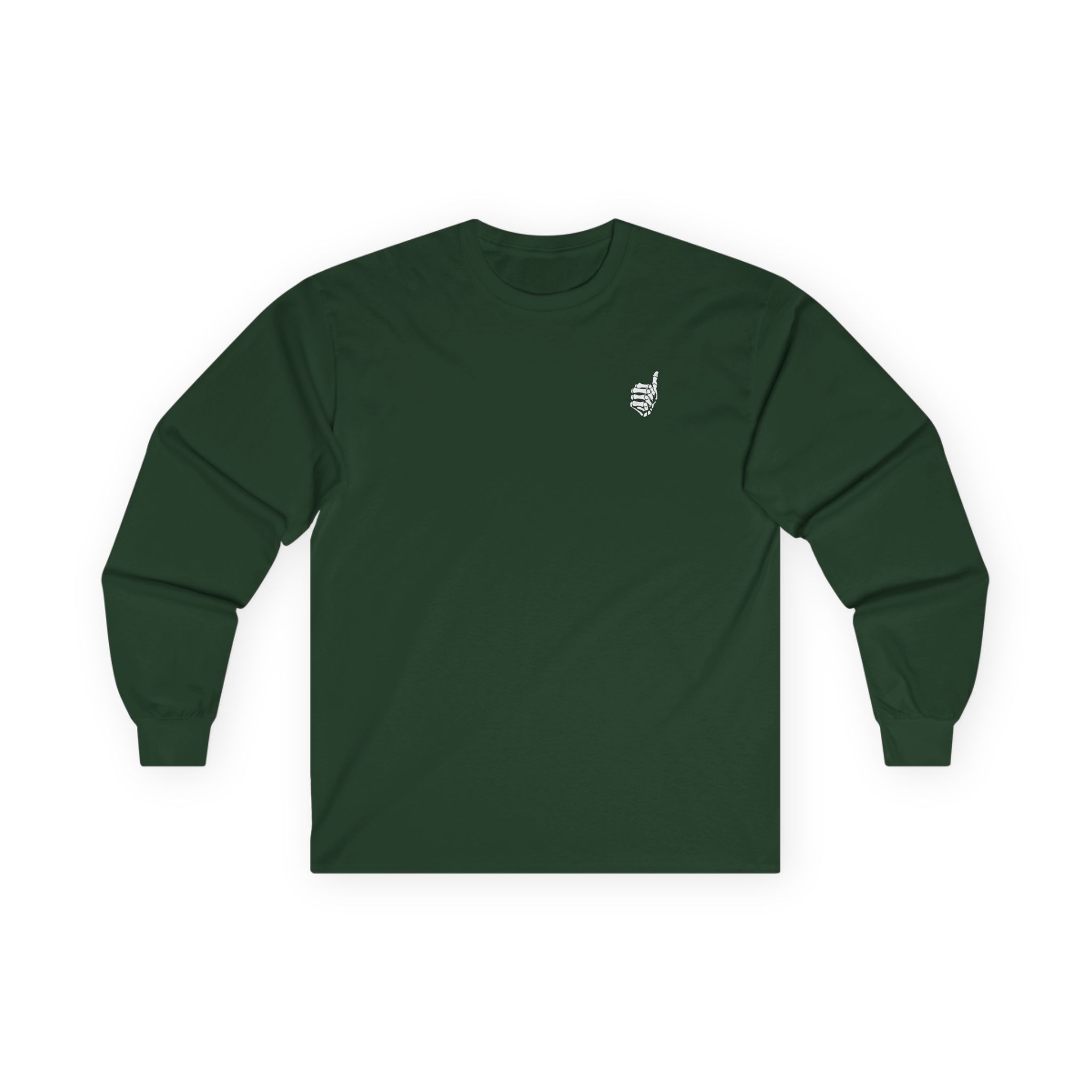 Mrballen Embroidered Skeleton Thumb Unisex Ultra Cotton Long Sleeve Tee