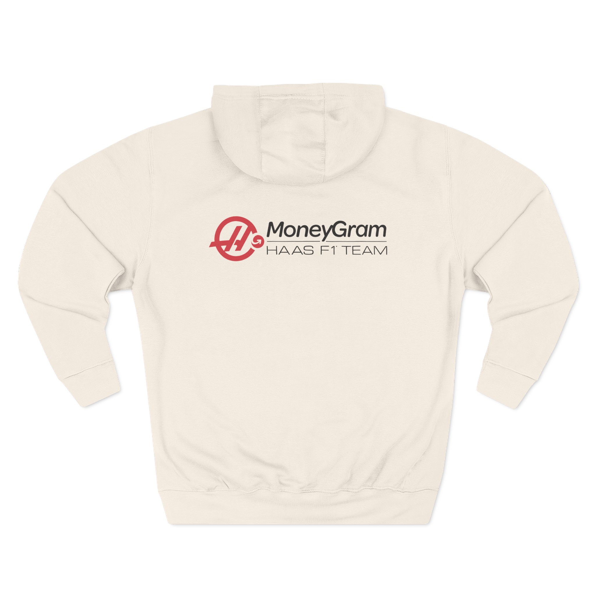 Haas F1 Small Logo Three-Panel Fleece Hoodie