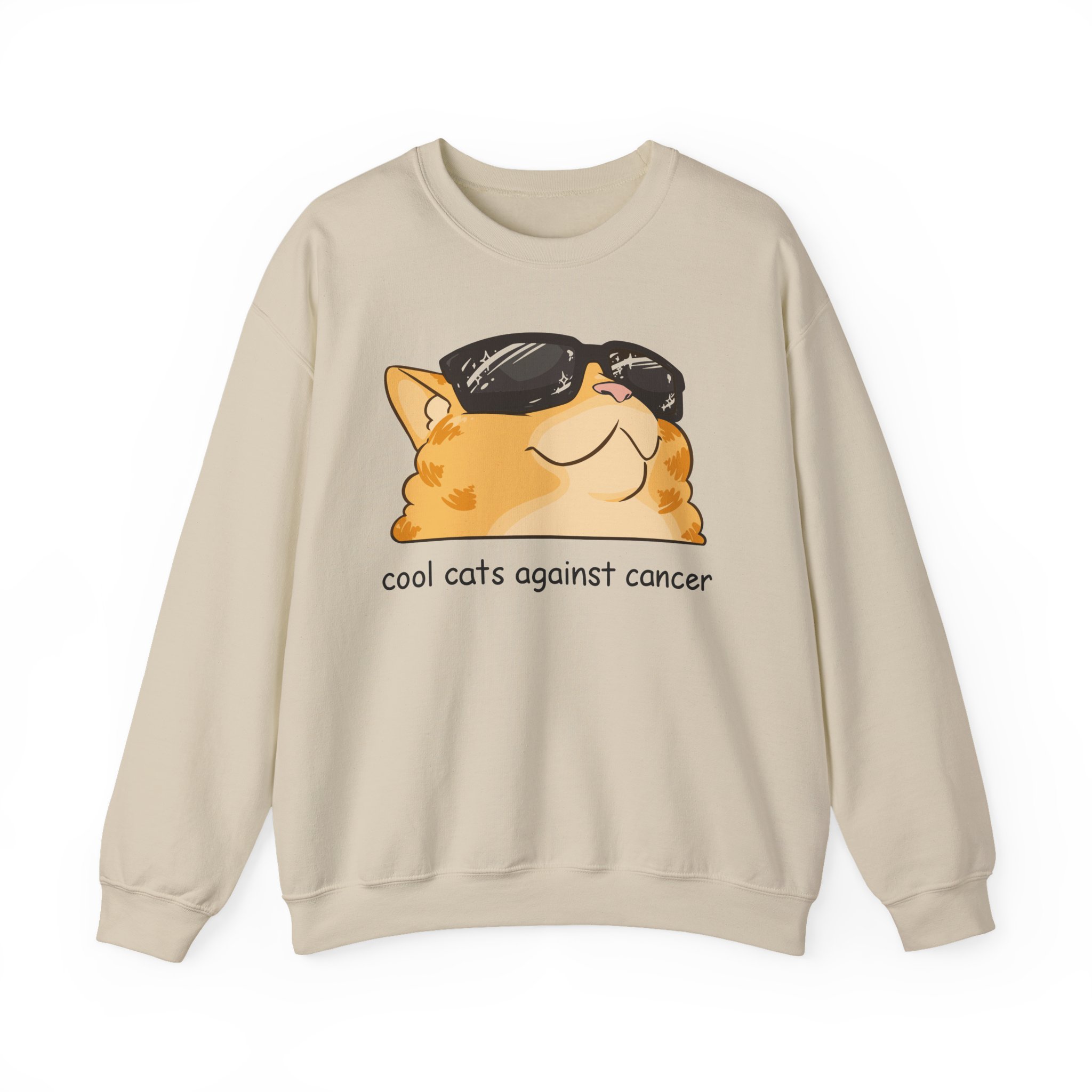 Lilsimsie cool cats against cancer Unisex Heavy Blendâ„¢ Crewneck Sweatshirt