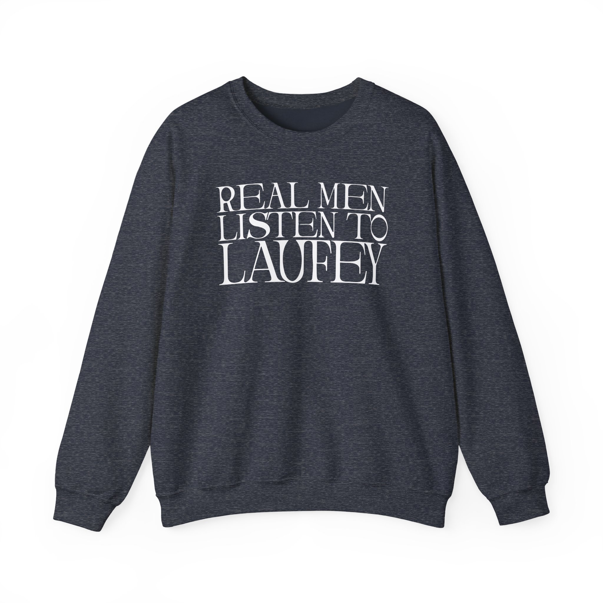 Real Men Listen to Laufey Unisex Heavy Blendâ„¢ Crewneck Sweatshirt