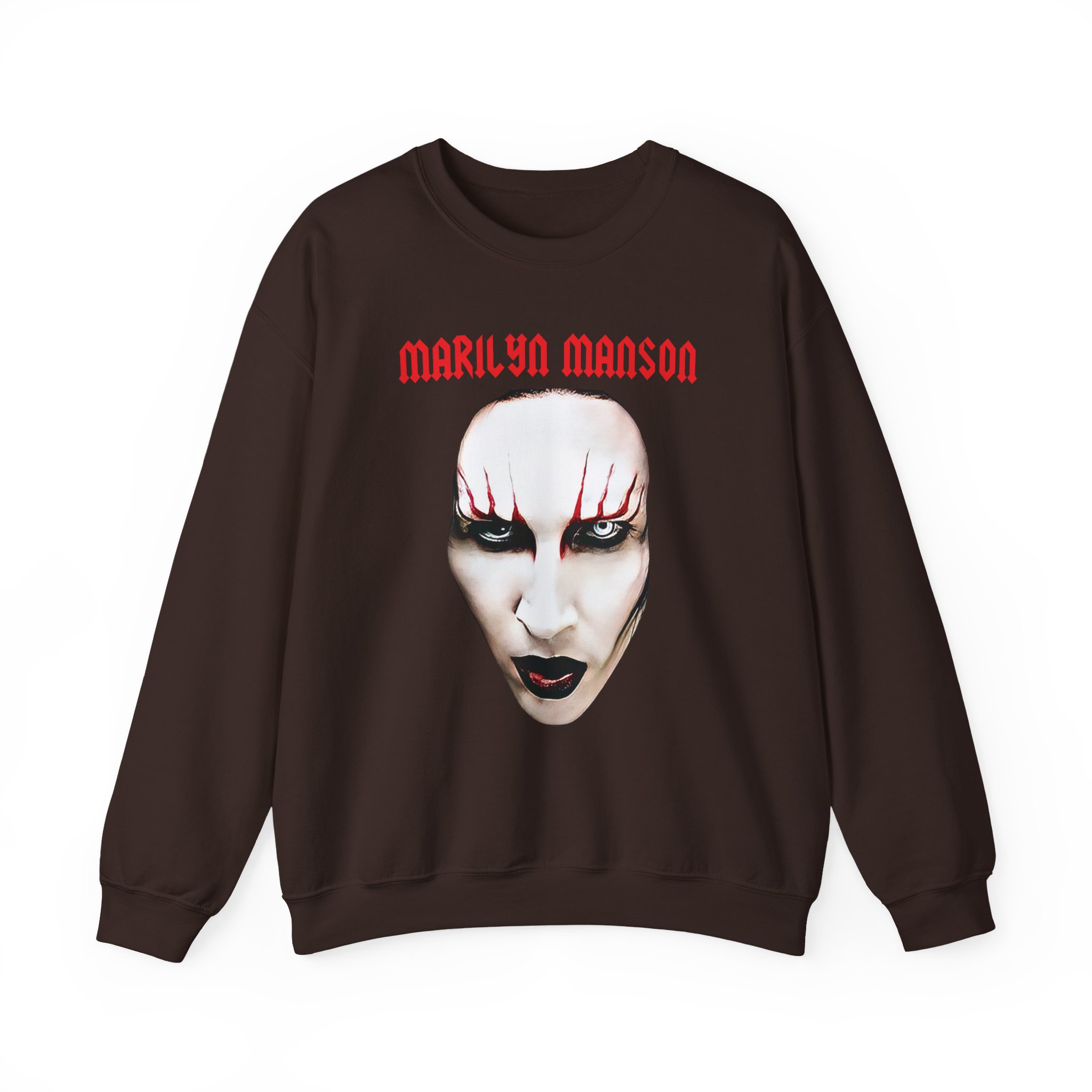 Marilyn Manson Red Lips Unisex Heavy Blendâ„¢ Crewneck Sweatshirt