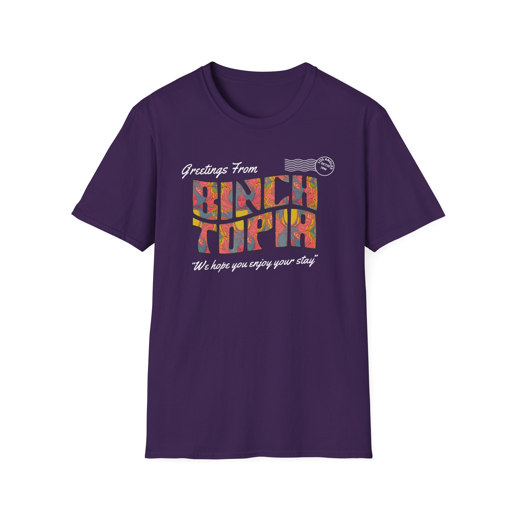 Binchtopia Postcard Unisex Softstyle T-Shirt