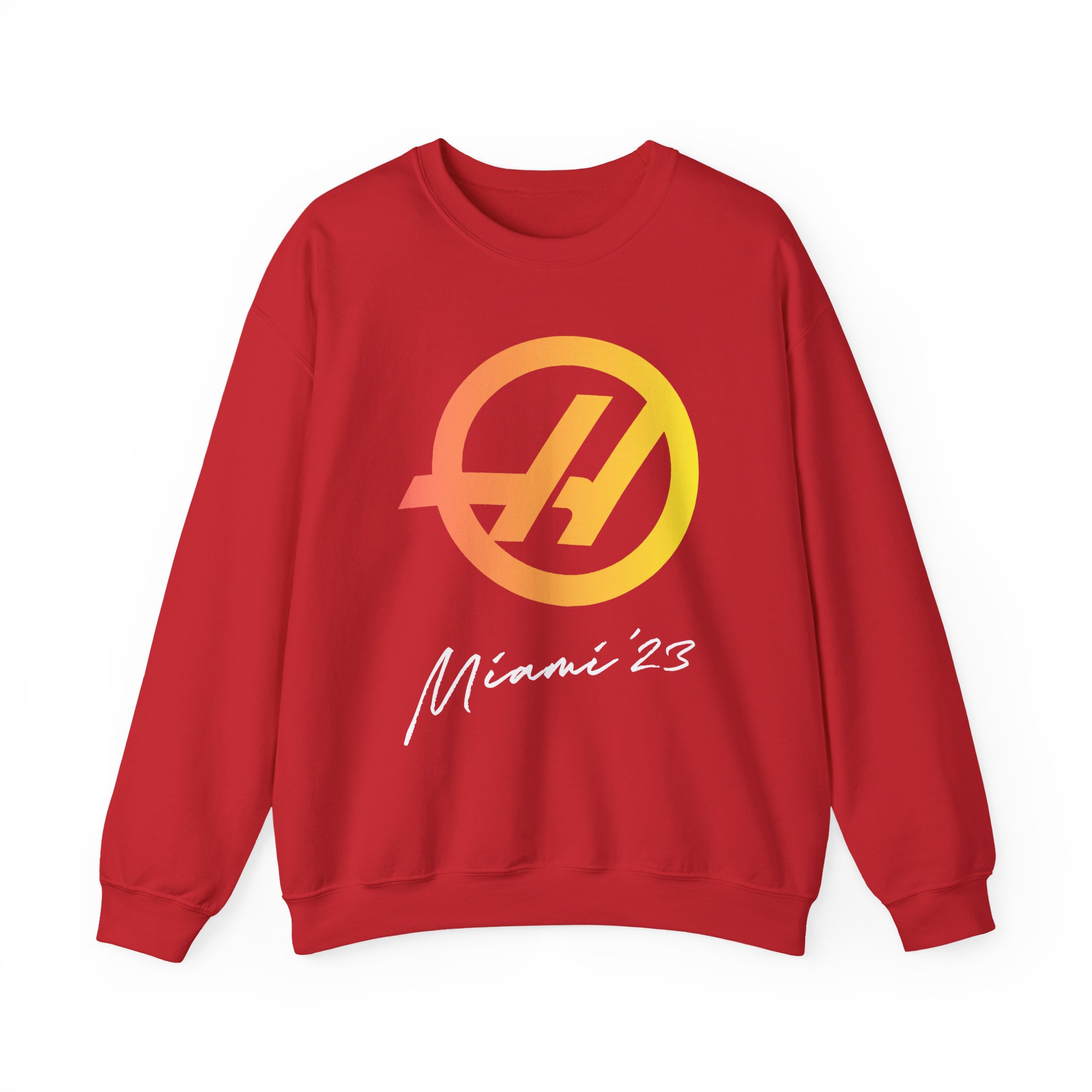 Haas F1 Miami Gp Unisex Heavy Blendâ„¢ Crewneck Sweatshirt