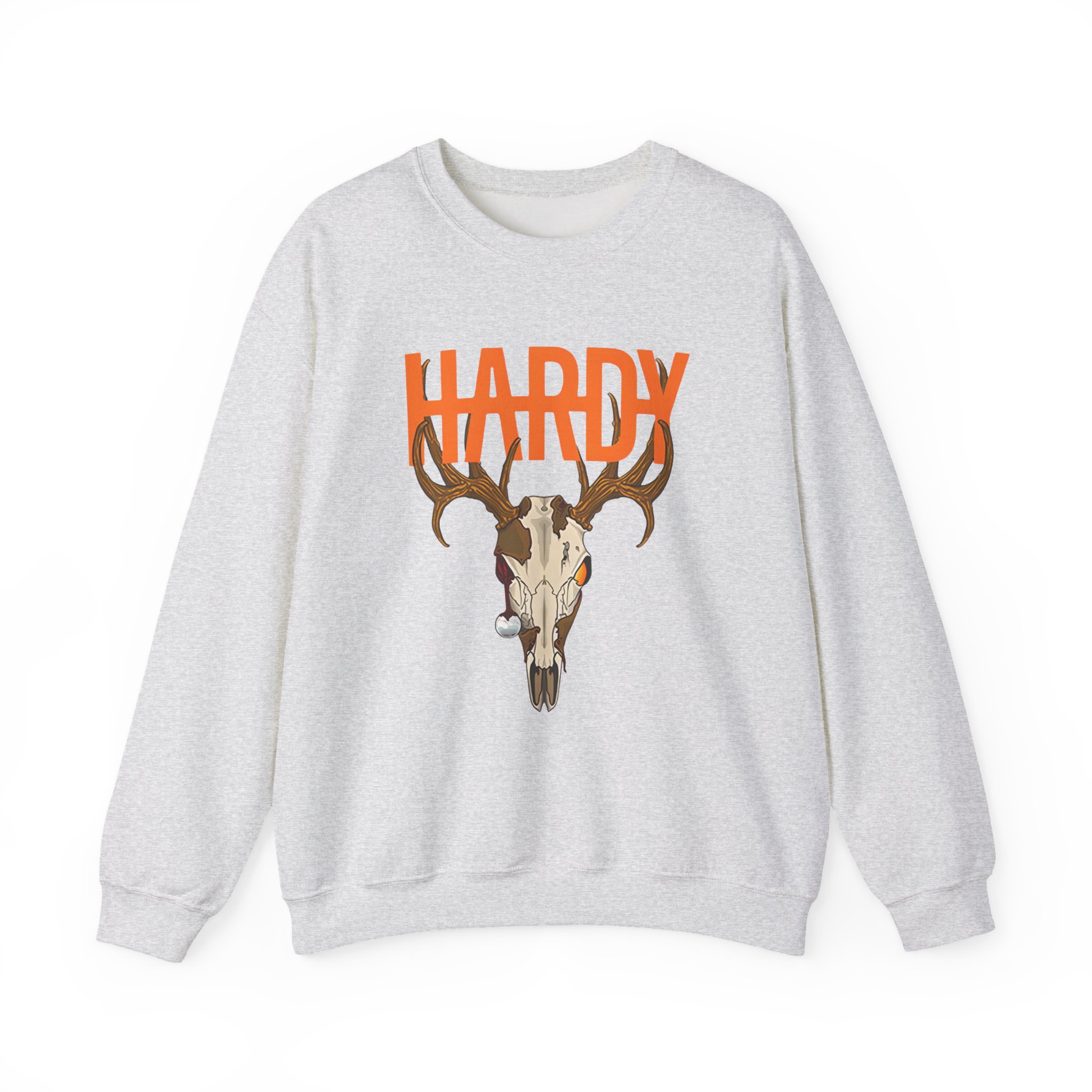Hardy Deer Skull Unisex Heavy Blendâ„¢ Crewneck Sweatshirt