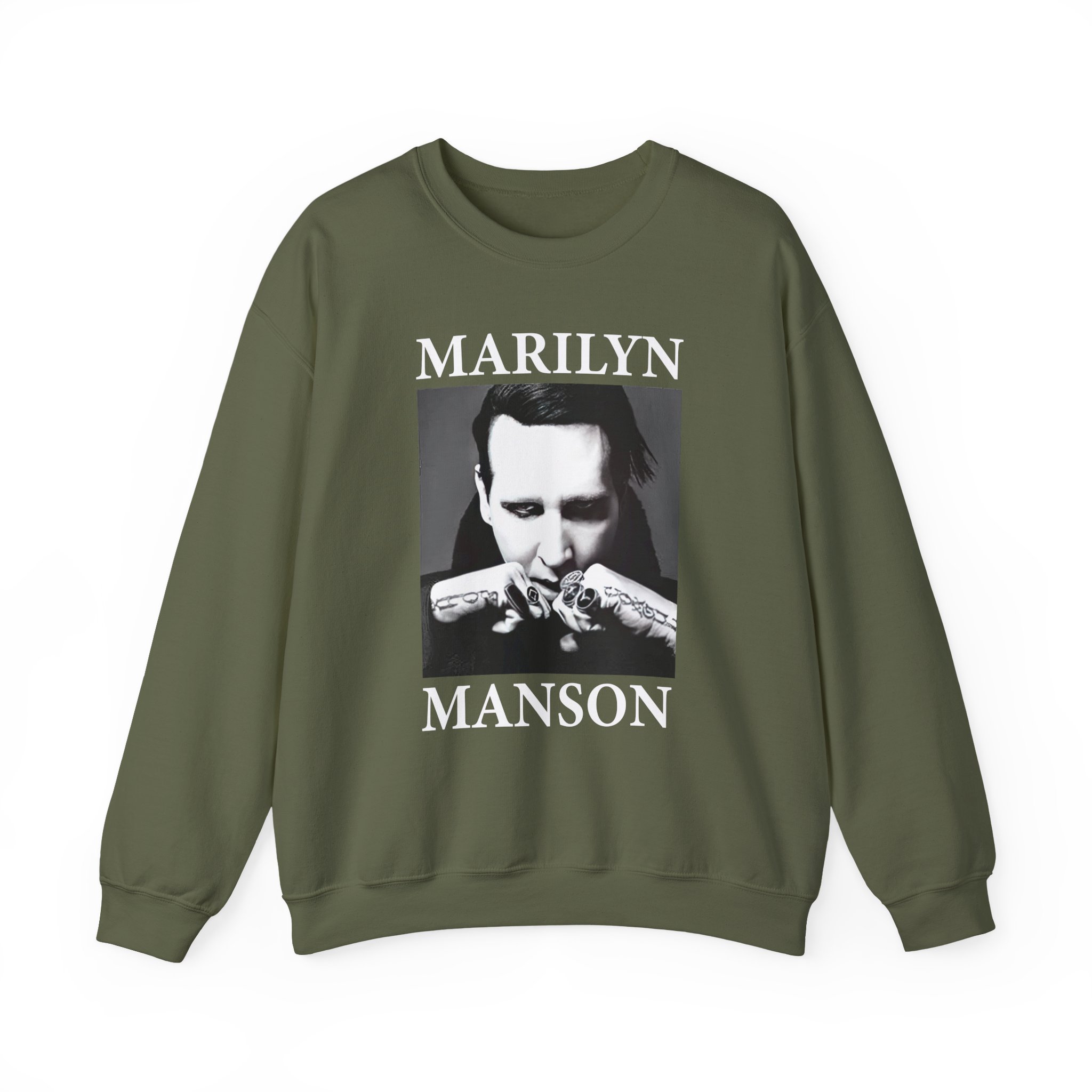 Marilyn Manson Fists Amplified Unisex Heavy Blendâ„¢ Crewneck Sweatshirt