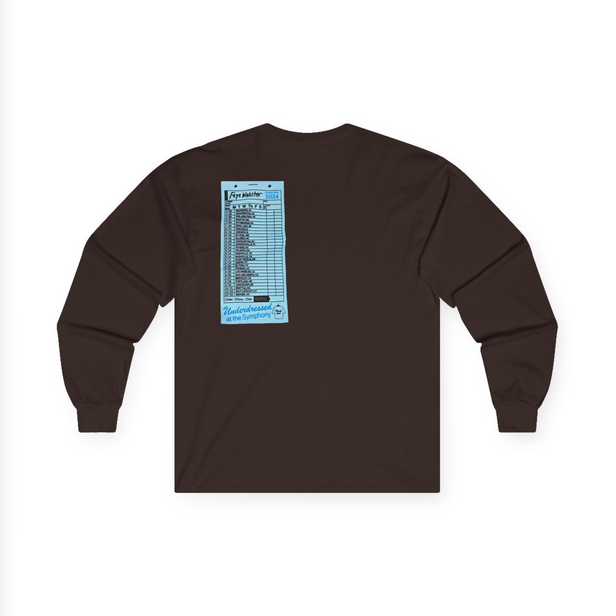 Faye Webster Underdressed at the Symphony 2024 Tour Unisex Ultra Cotton Long Sleeve Tee