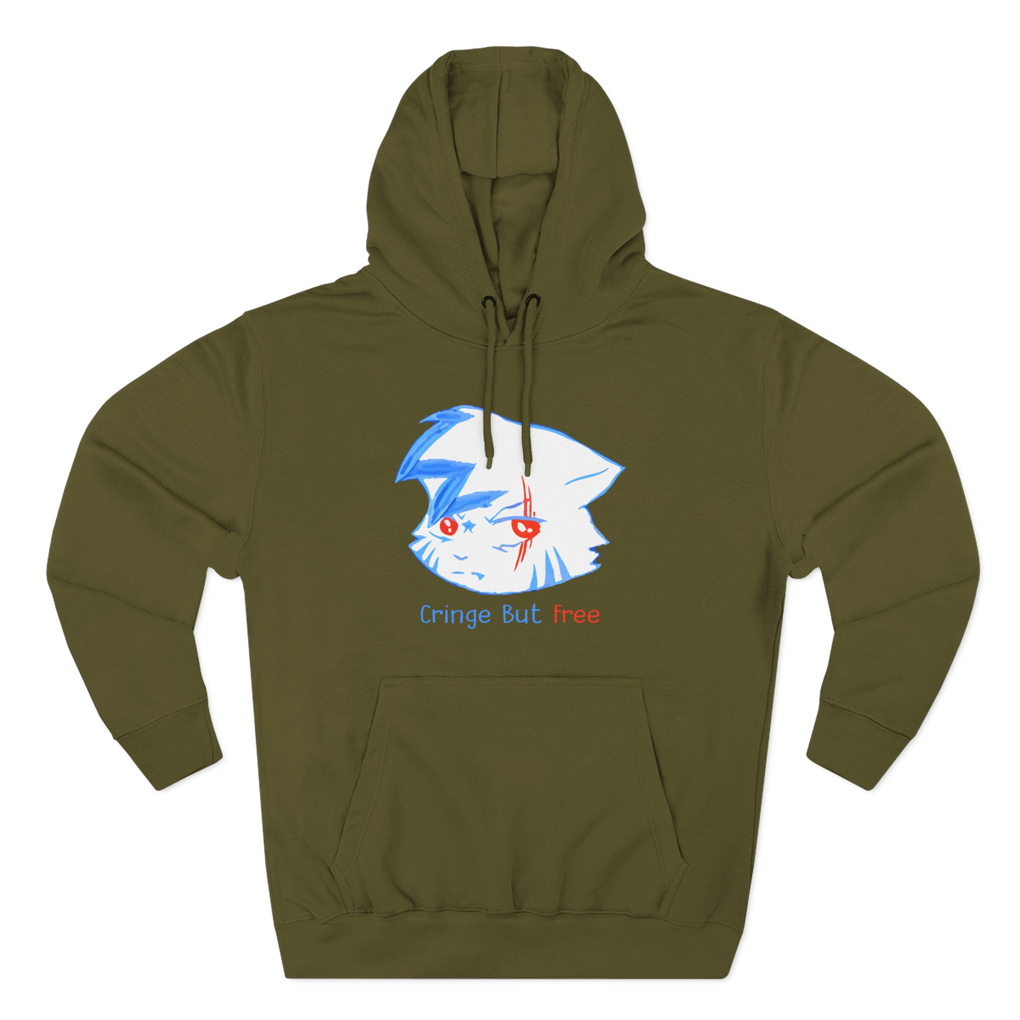 Izzzyzzz Cringe but Free Three-Panel Fleece Hoodie