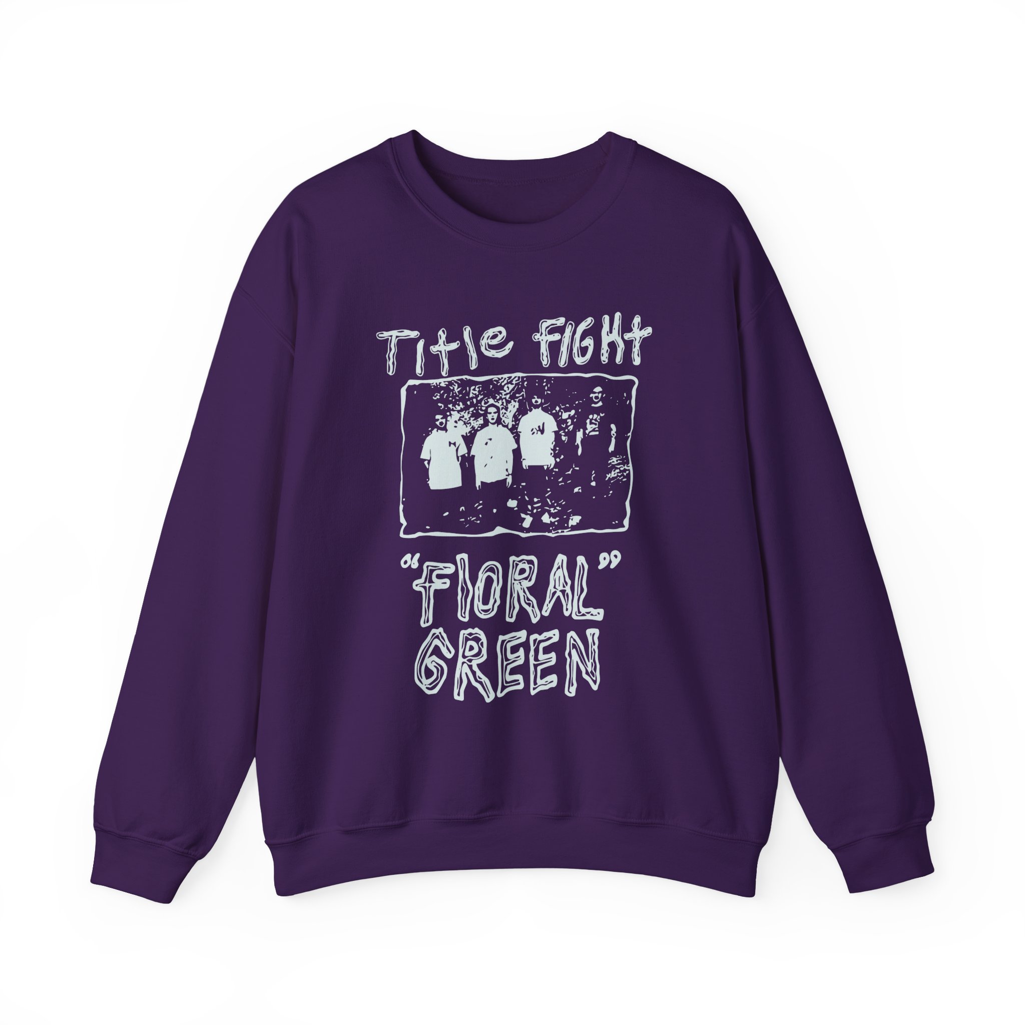 Title Fight Floral Green Unisex Heavy Blendâ„¢ Crewneck Sweatshirt